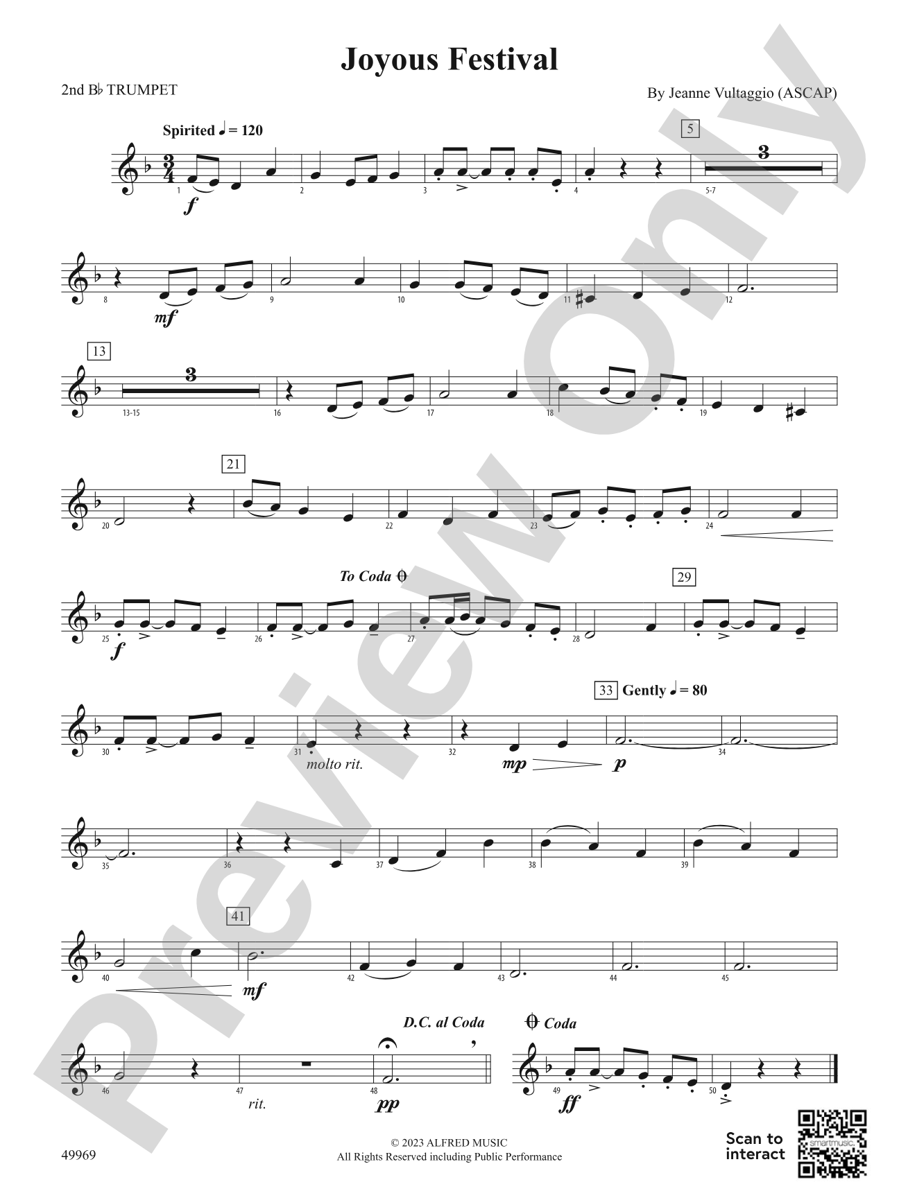 Joyous Festival: 2nd B-flat Trumpet
