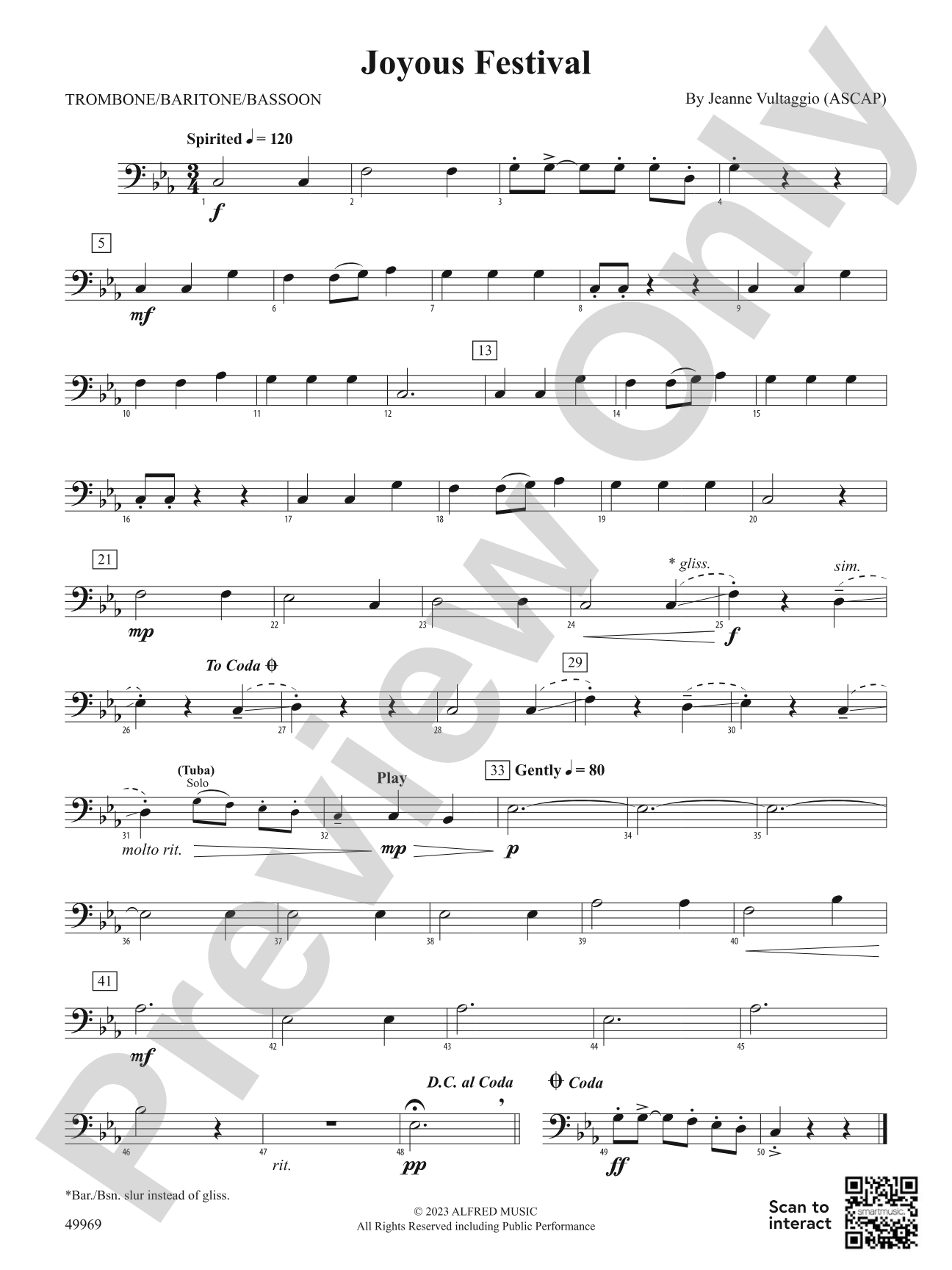 Joyous Festival: 1st Trombone