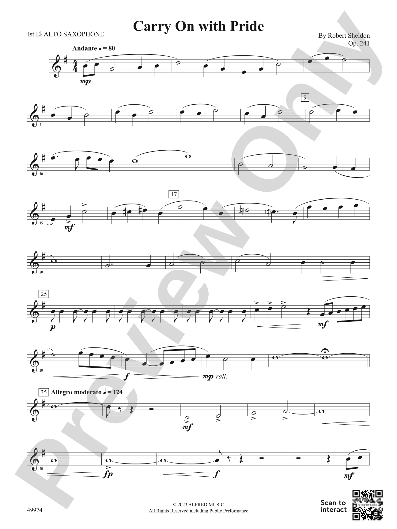 Carry On with Pride: E-flat Alto Saxophone