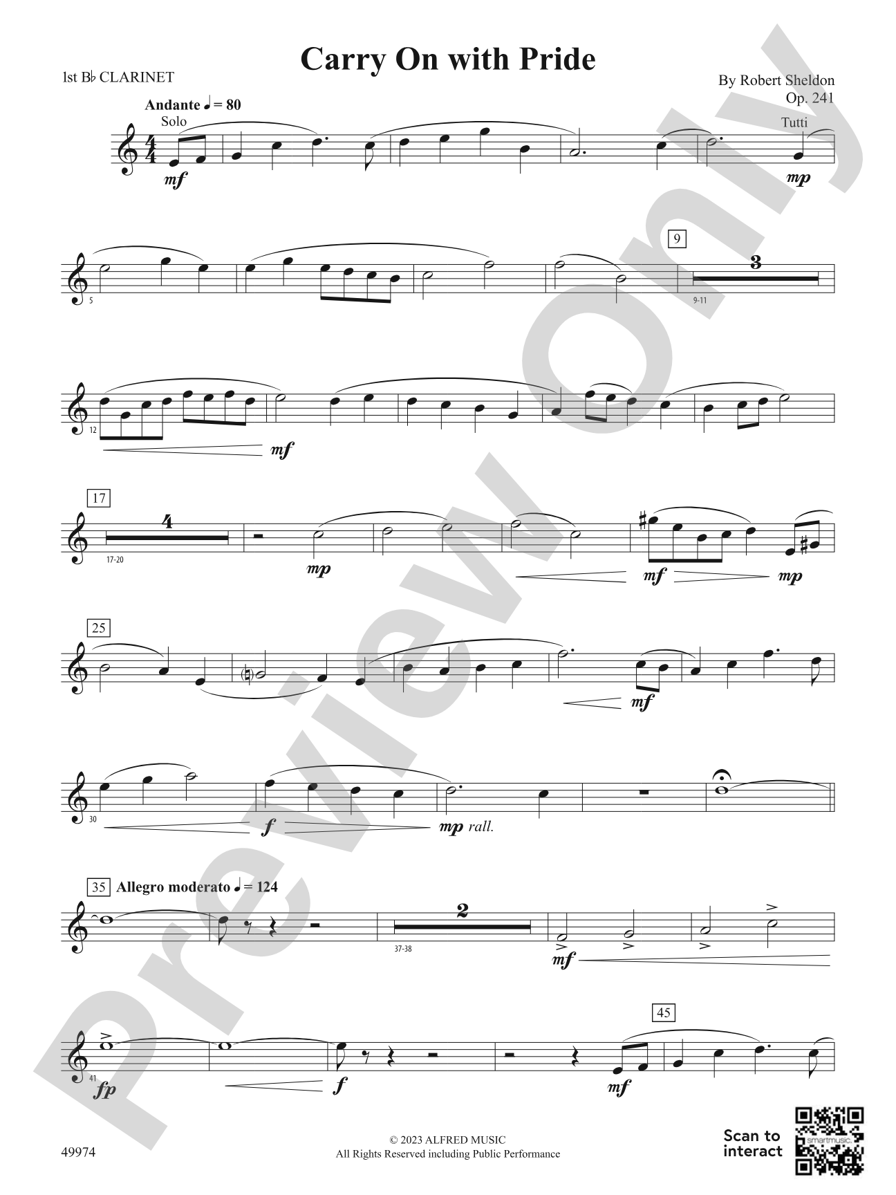 Carry On with Pride: 1st B-flat Clarinet