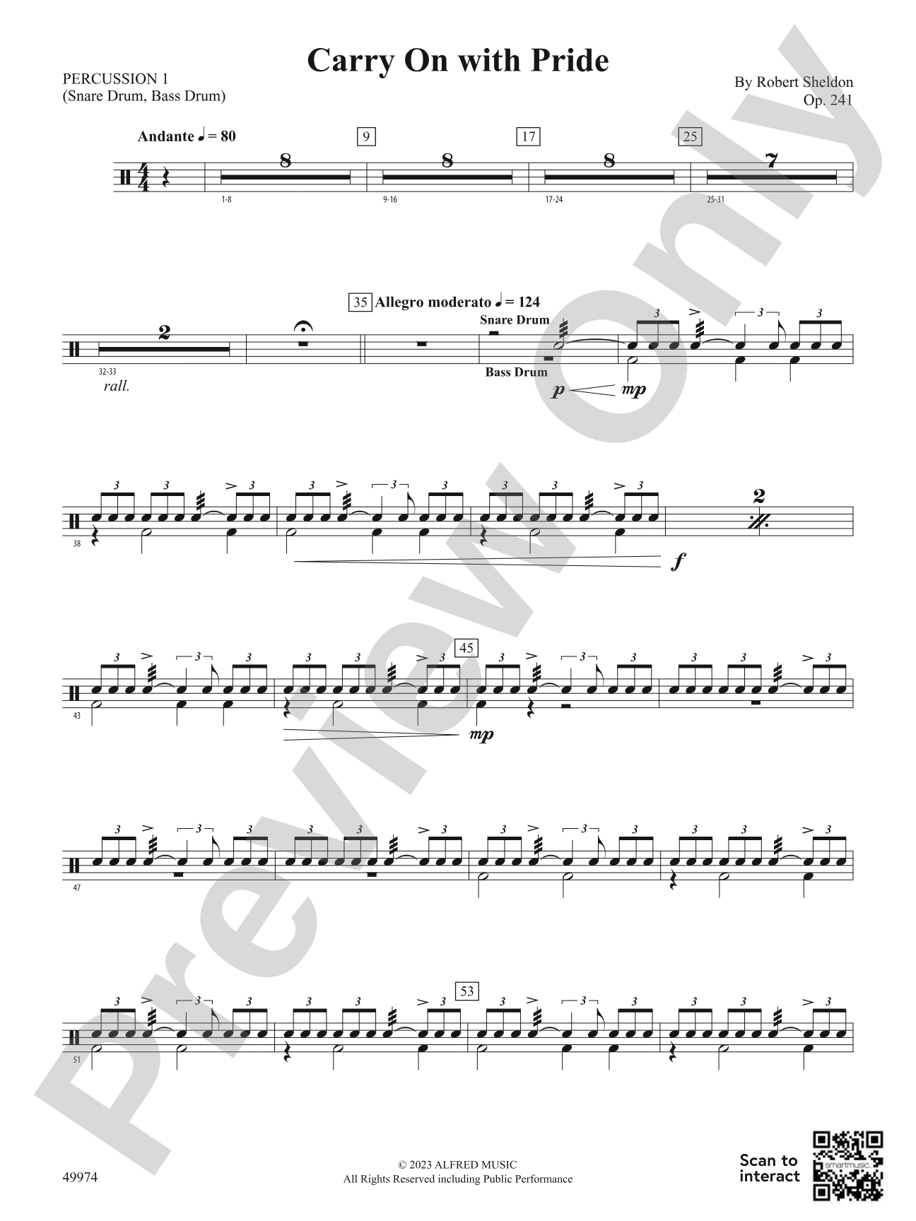 Carry On with Pride: 1st Percussion