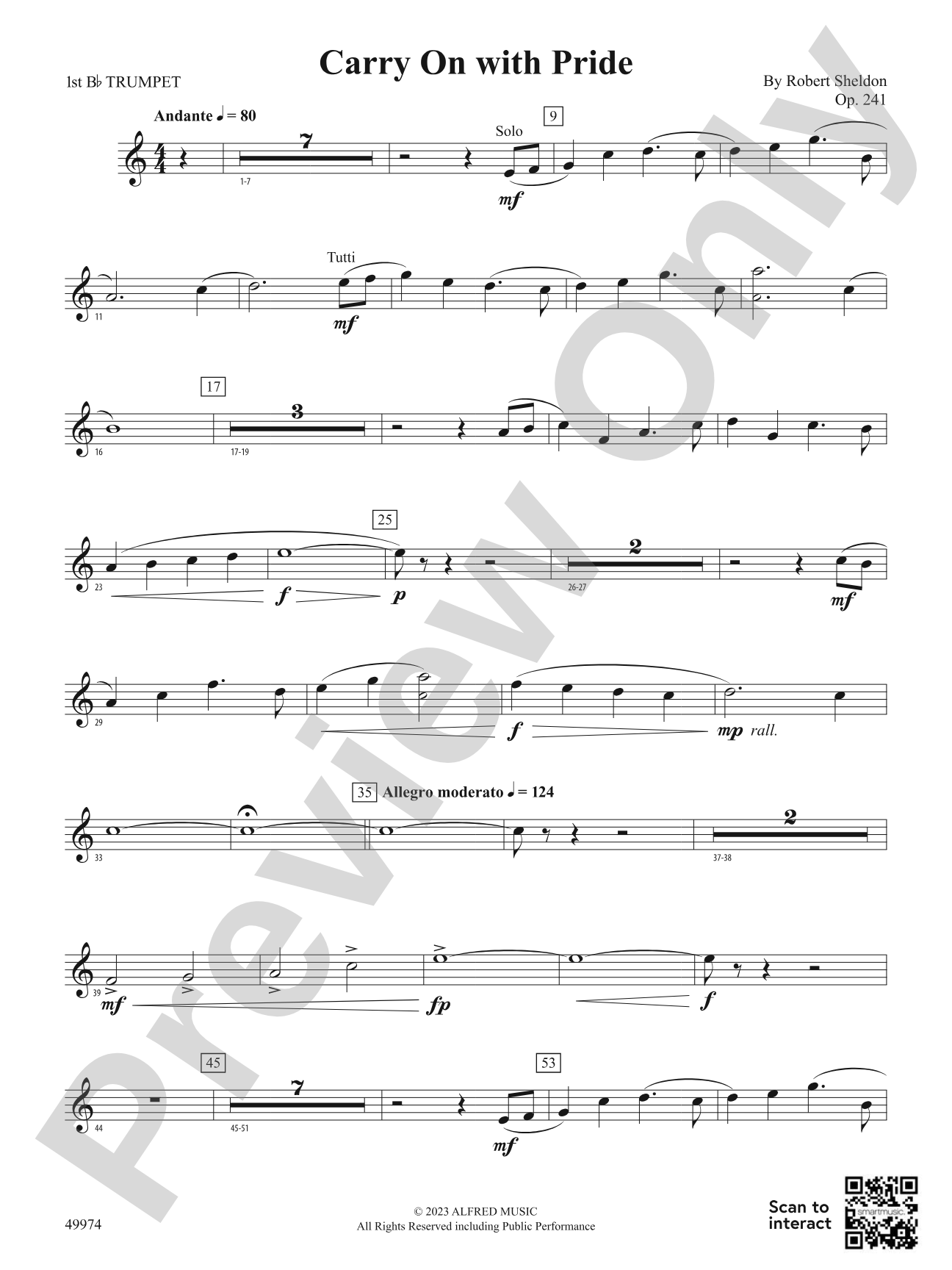 Carry On with Pride: 1st B-flat Trumpet