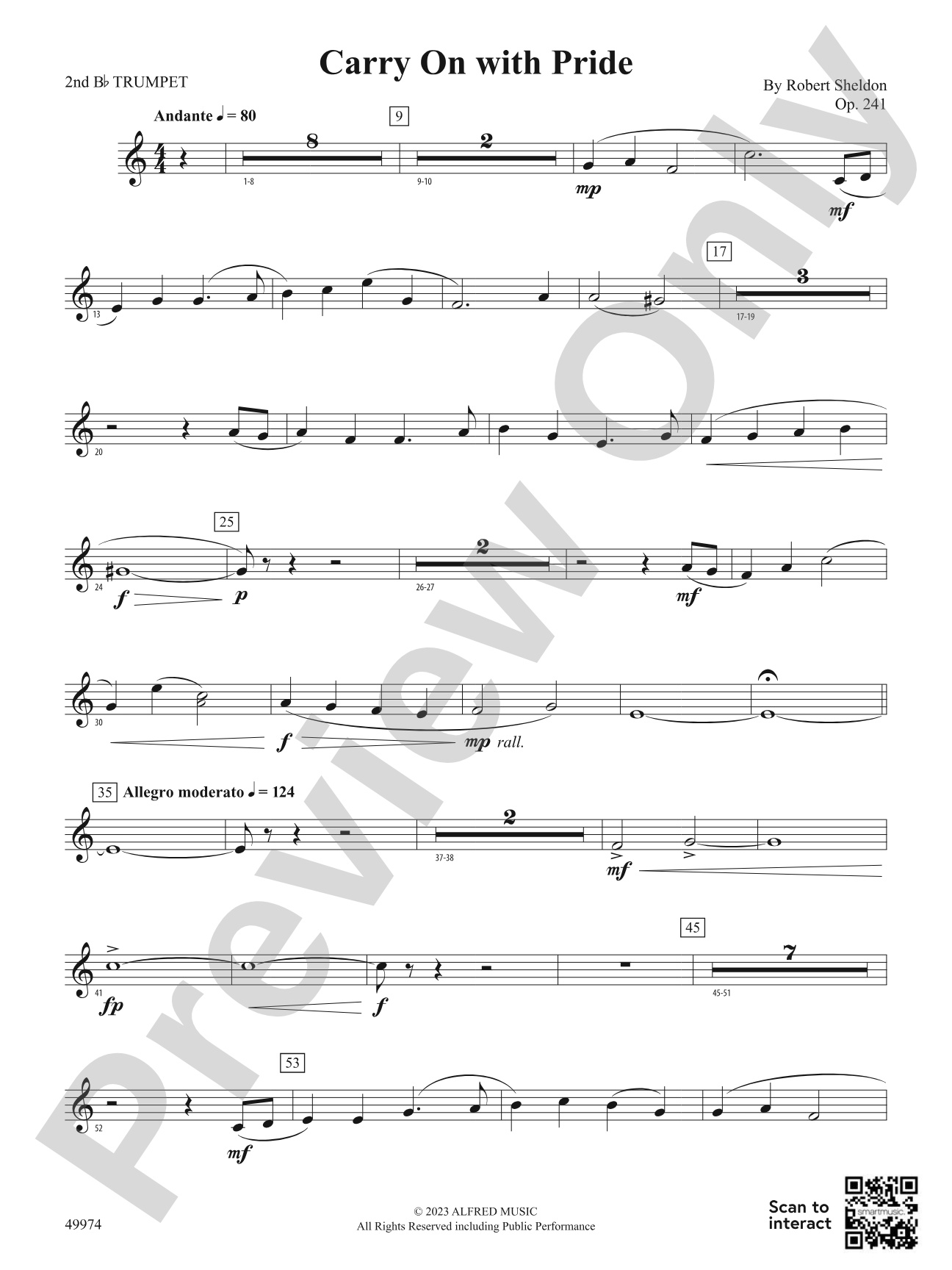Carry On with Pride: 2nd B-flat Trumpet
