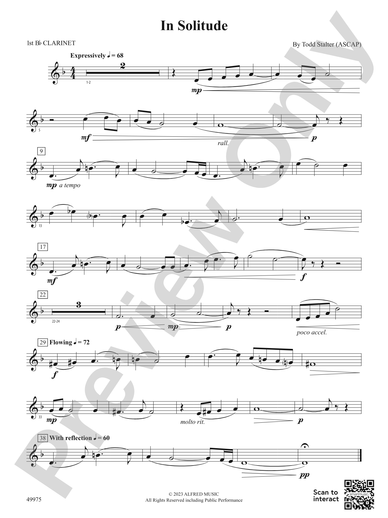 In Solitude: 1st B-flat Clarinet