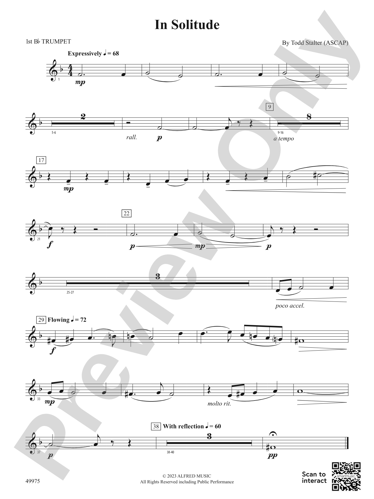 In Solitude: 1st B-flat Trumpet