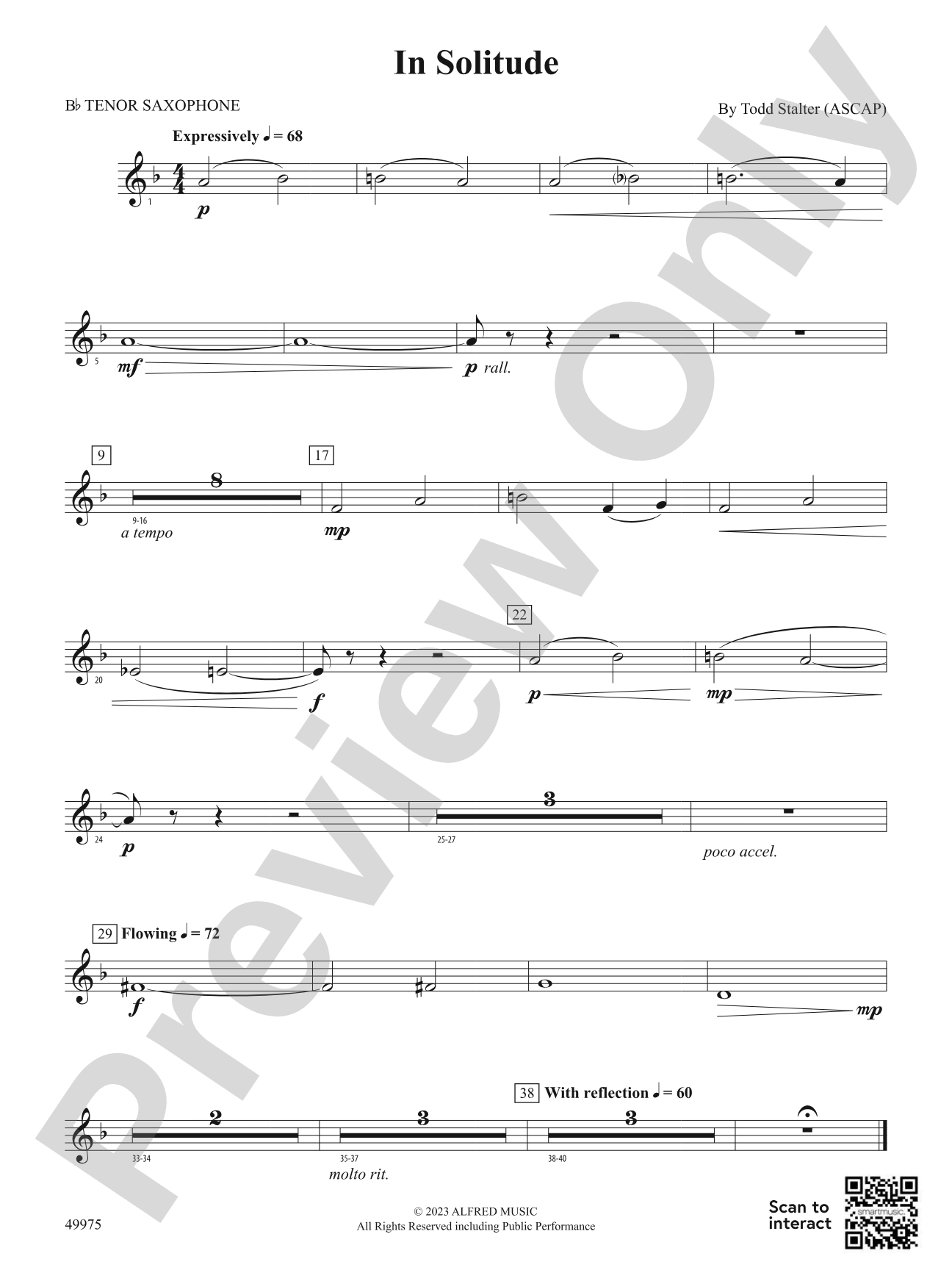 In Solitude: B-flat Tenor Saxophone
