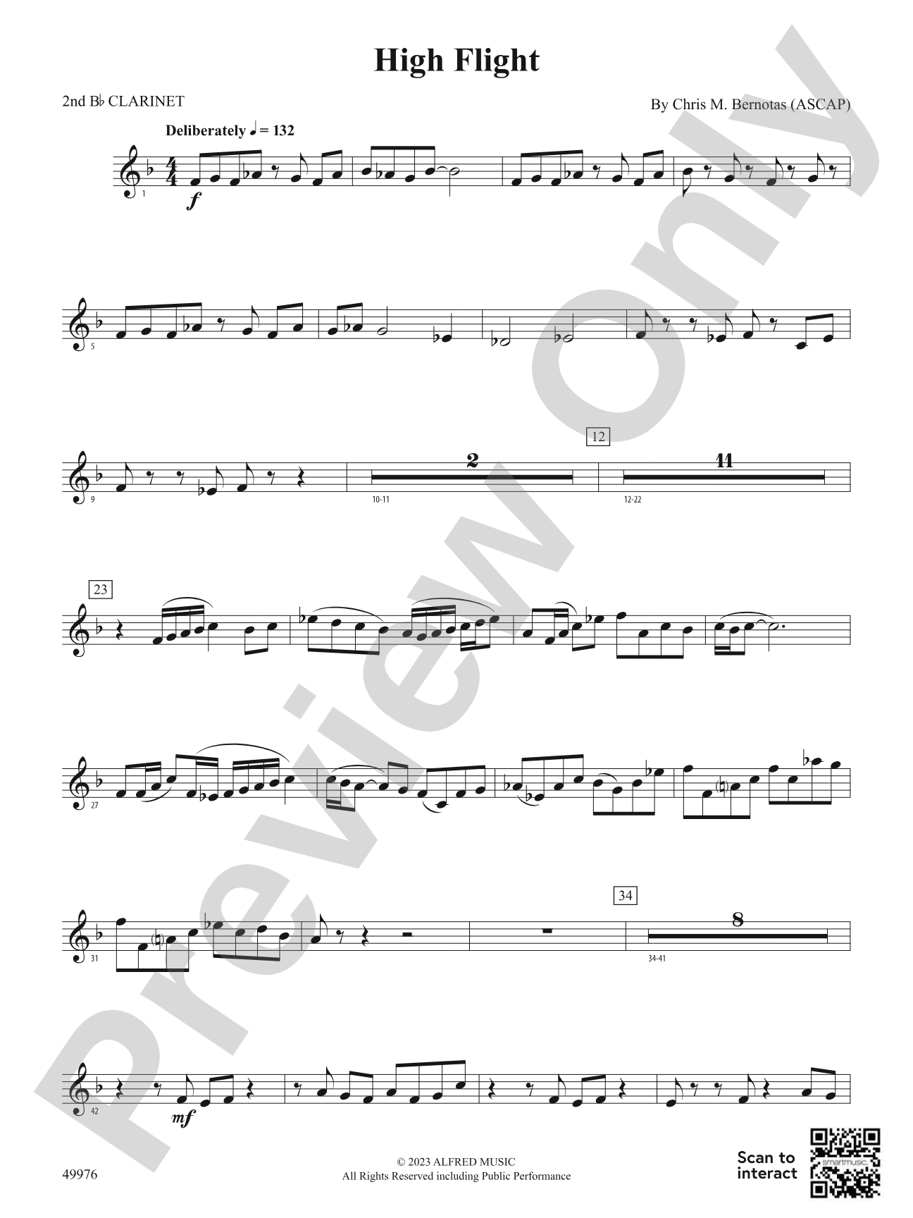High Flight: 2nd B-flat Clarinet