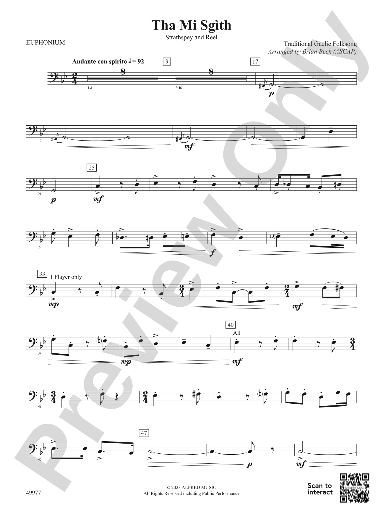 Tha Mi Sgìth: Baritone B.C.