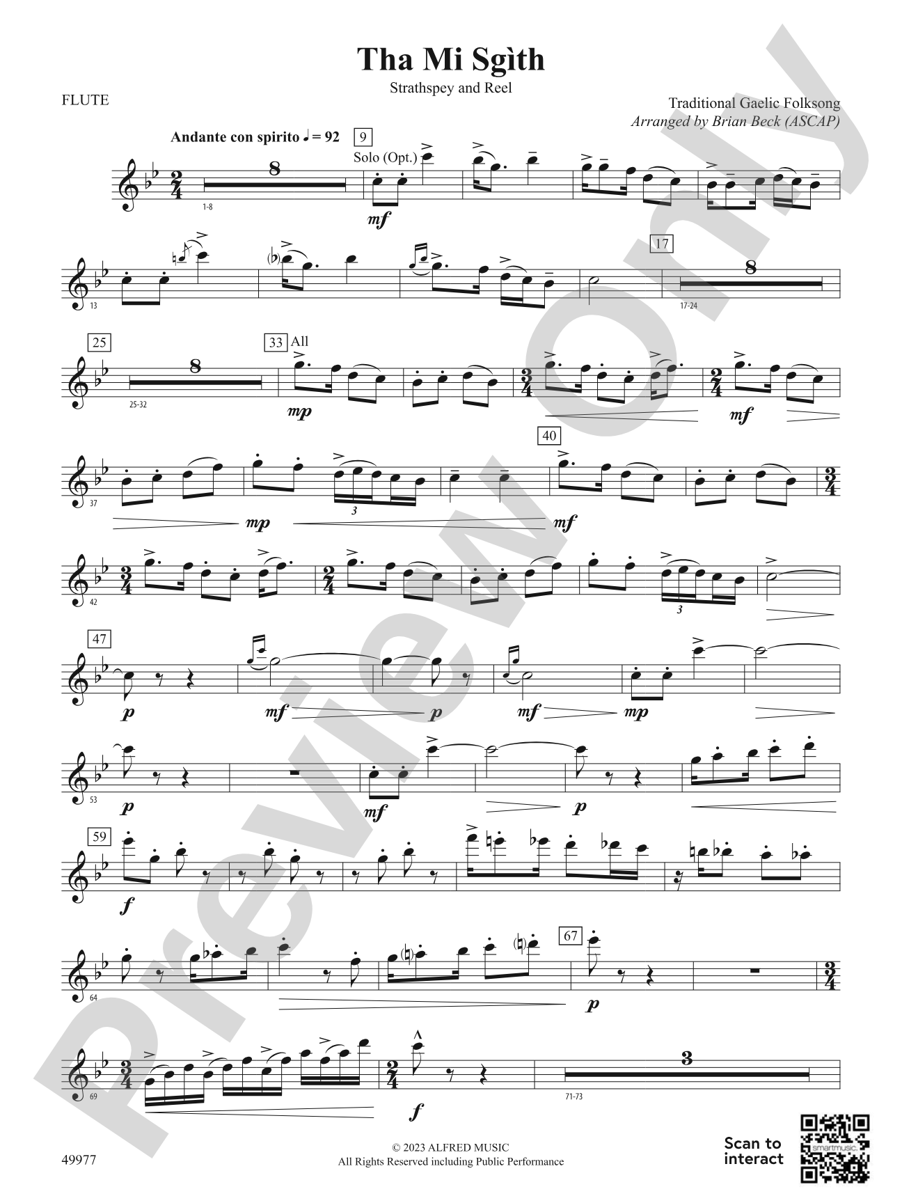 Tha Mi Sgìth: Flute