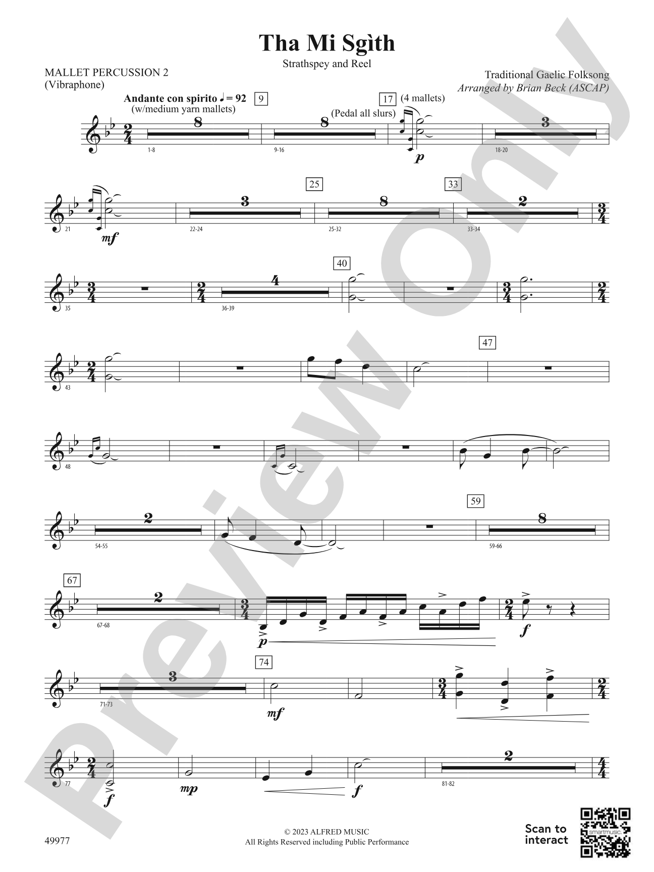 Tha Mi Sgìth: 2nd Mallet Percussion