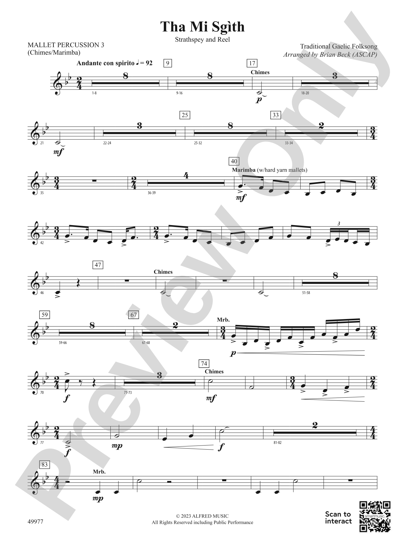 Tha Mi Sgìth: 3rd Mallet Percussion