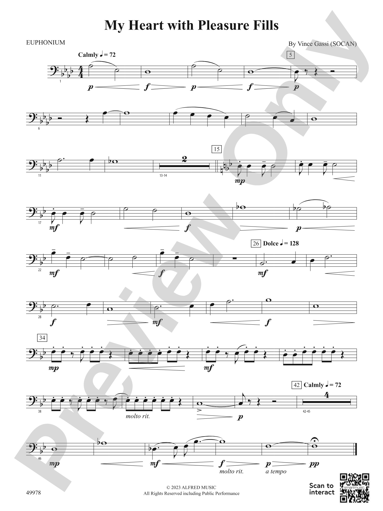 My Heart with Pleasure Fills: Baritone B.C.