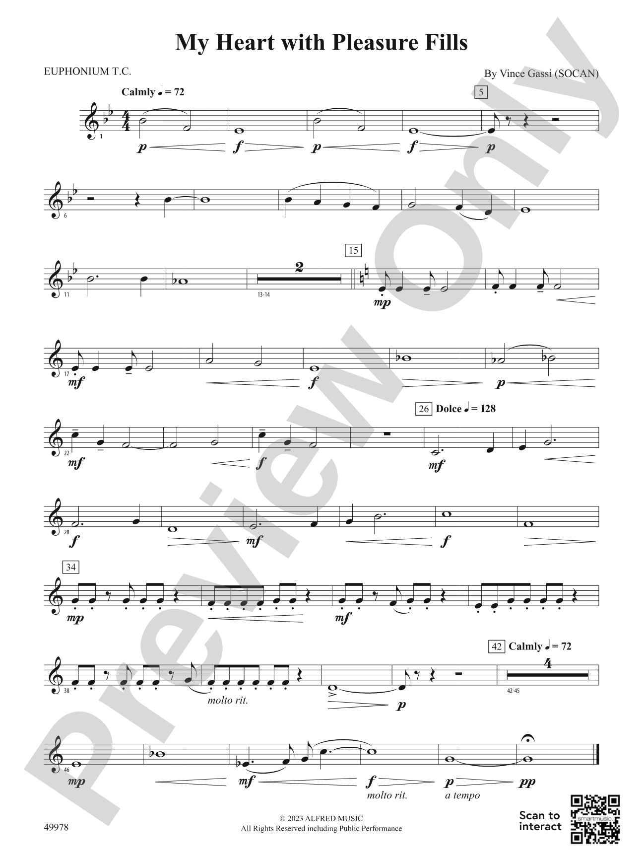 My Heart with Pleasure Fills: Baritone T.C.