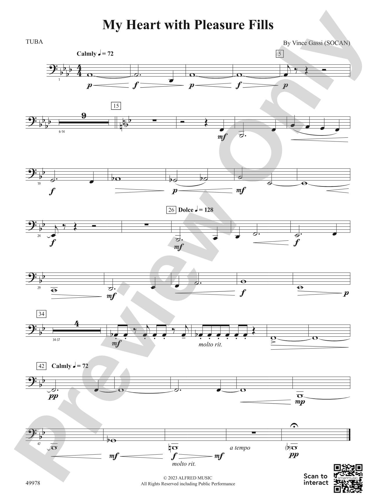 My Heart with Pleasure Fills: Tuba