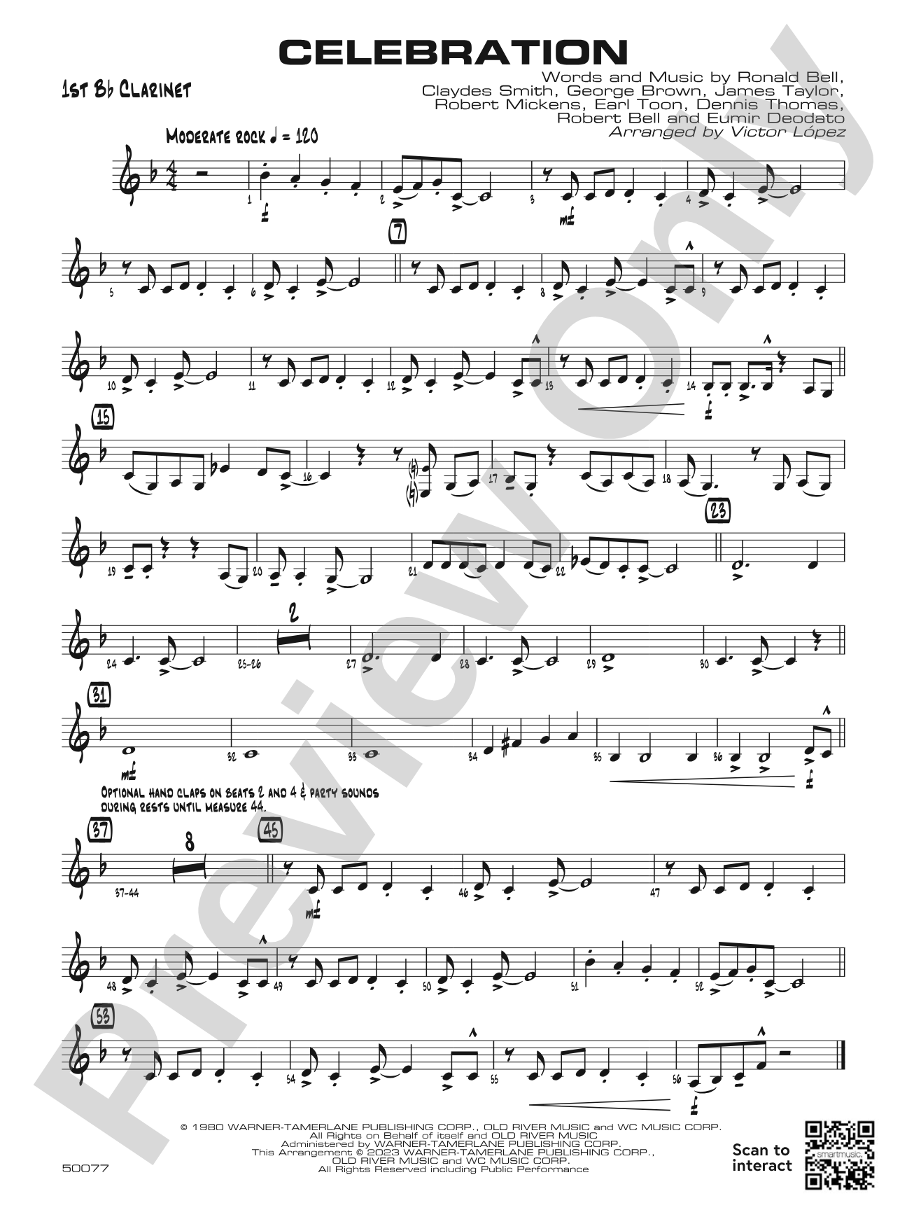 Celebration: 1st B-flat Clarinet