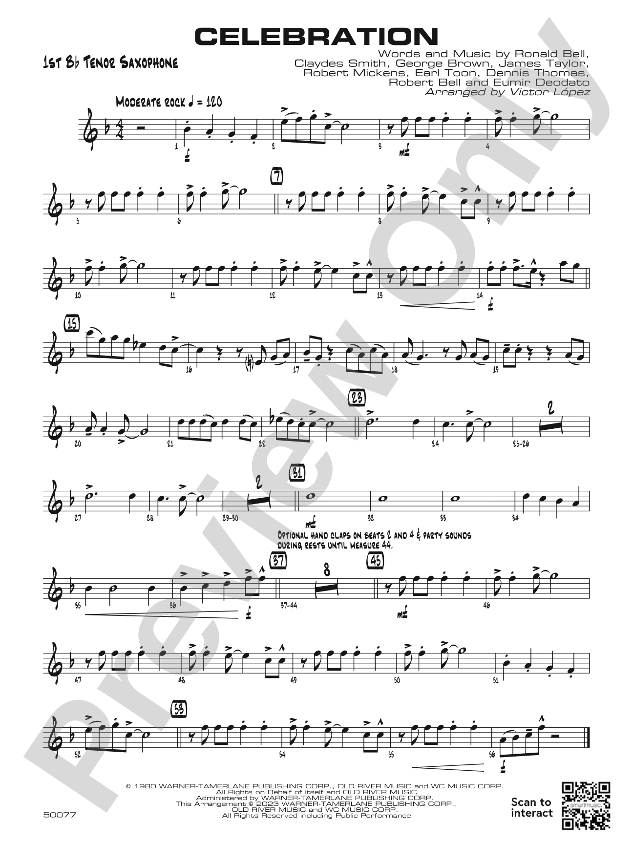 Celebration: B-flat Tenor Saxophone
