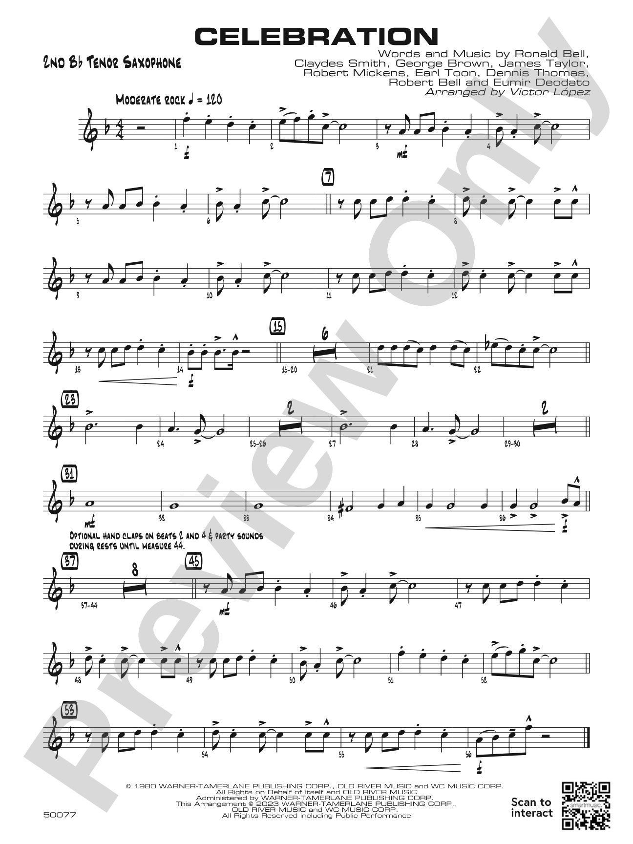 Celebration: 2nd B-flat Tenor Saxophone