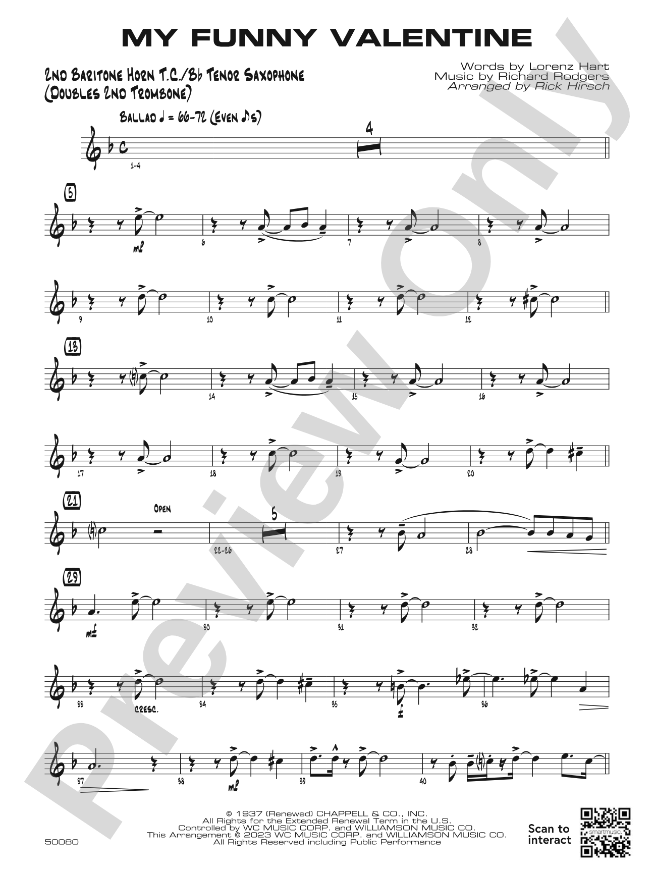 My Funny Valentine: 2nd Baritone T.C.