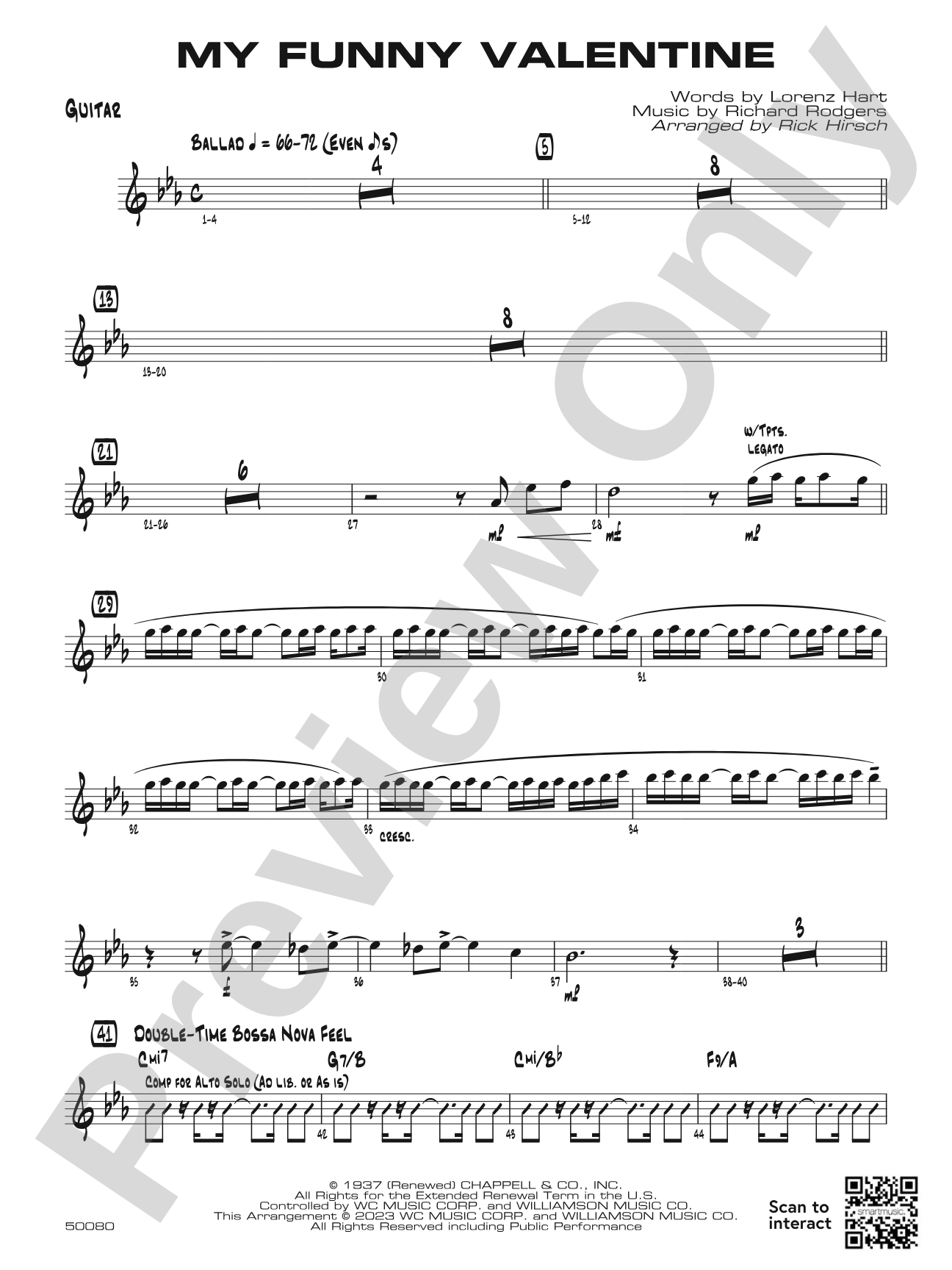 My Funny Valentine: Guitar