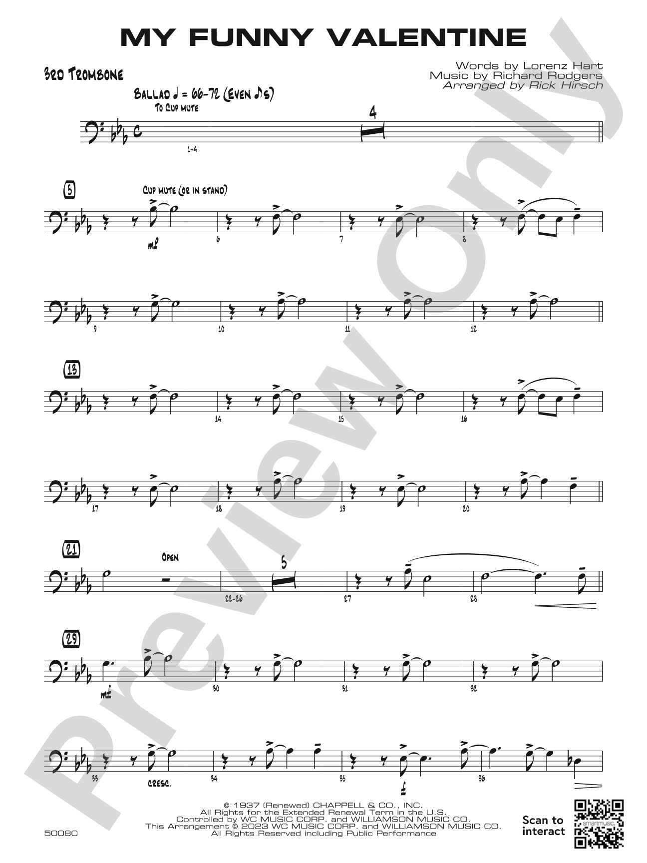 My Funny Valentine: 3rd Trombone