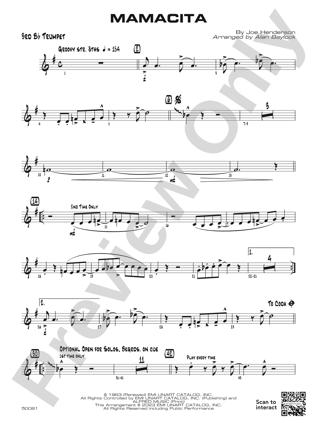Mamacita: 3rd B-flat Trumpet