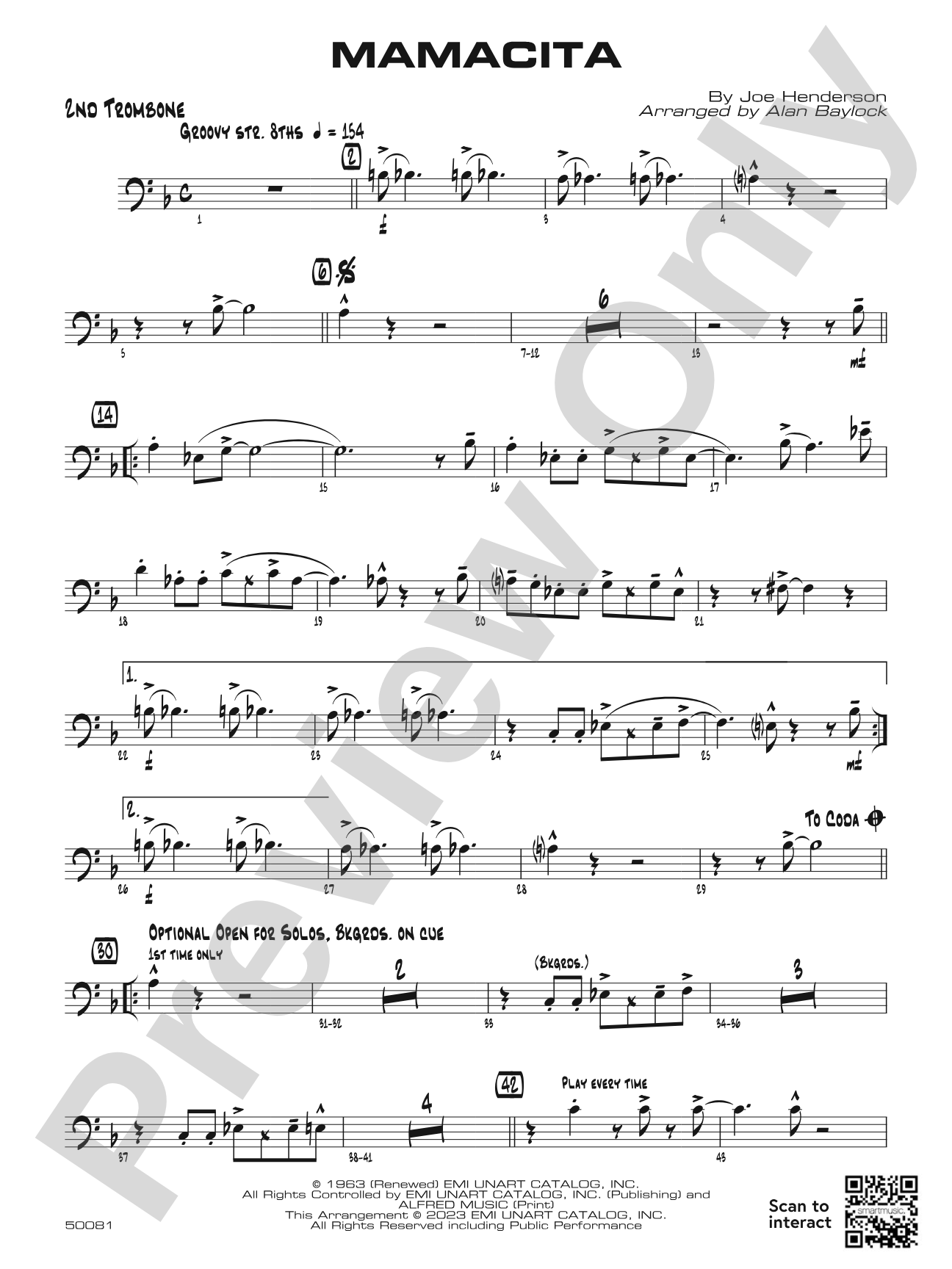 Mamacita: 2nd Trombone
