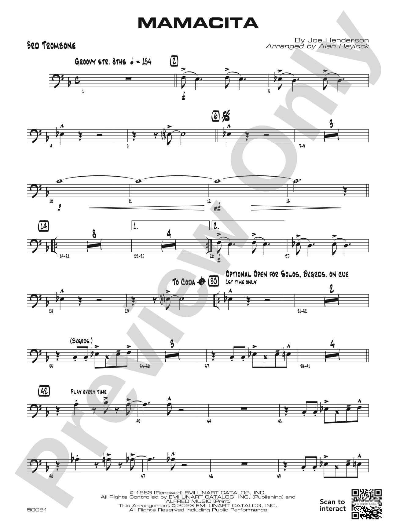 Mamacita: 3rd Trombone