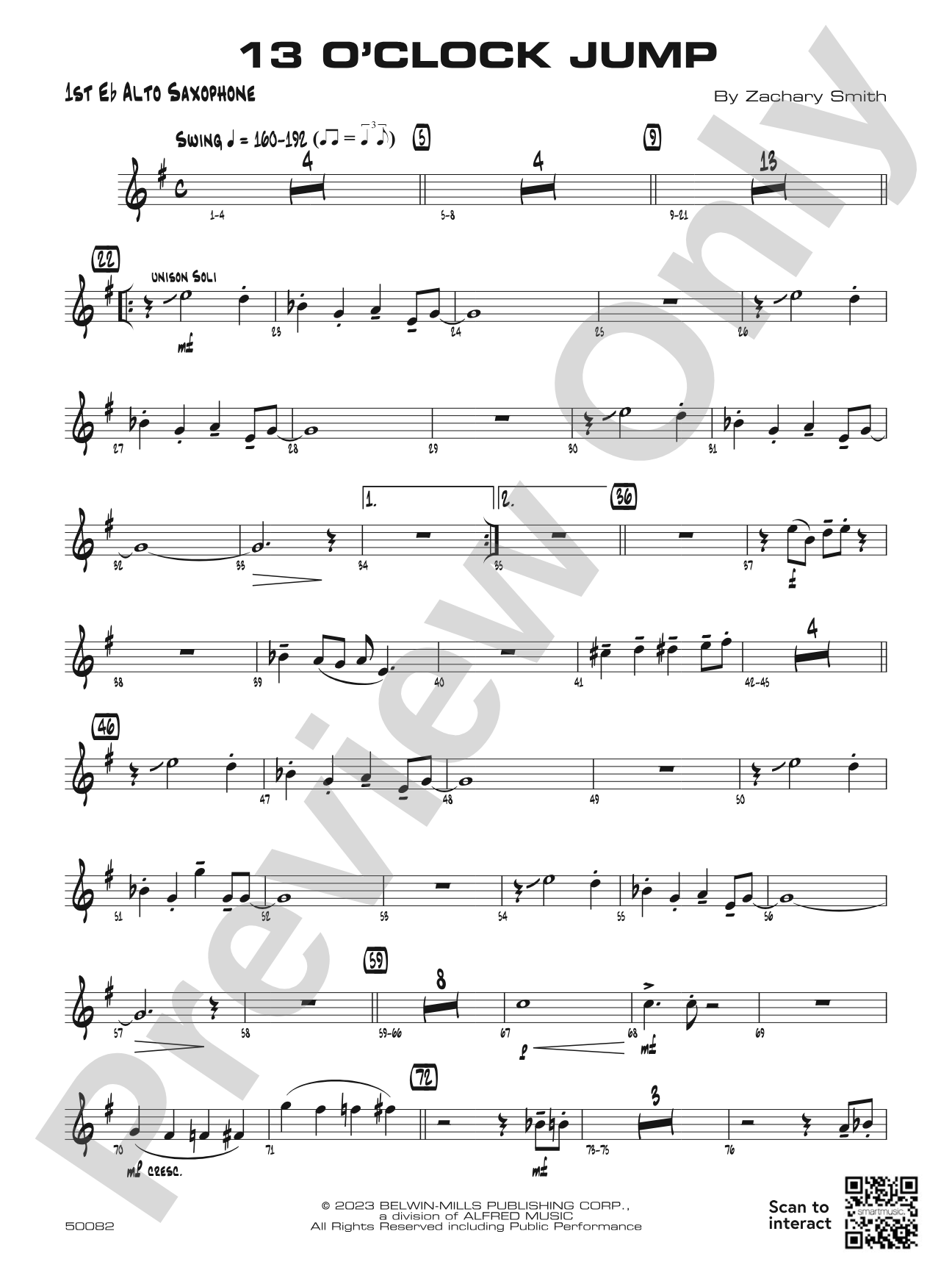 13 O'Clock Jump: Jazz Ensemble Conductor Score & Parts