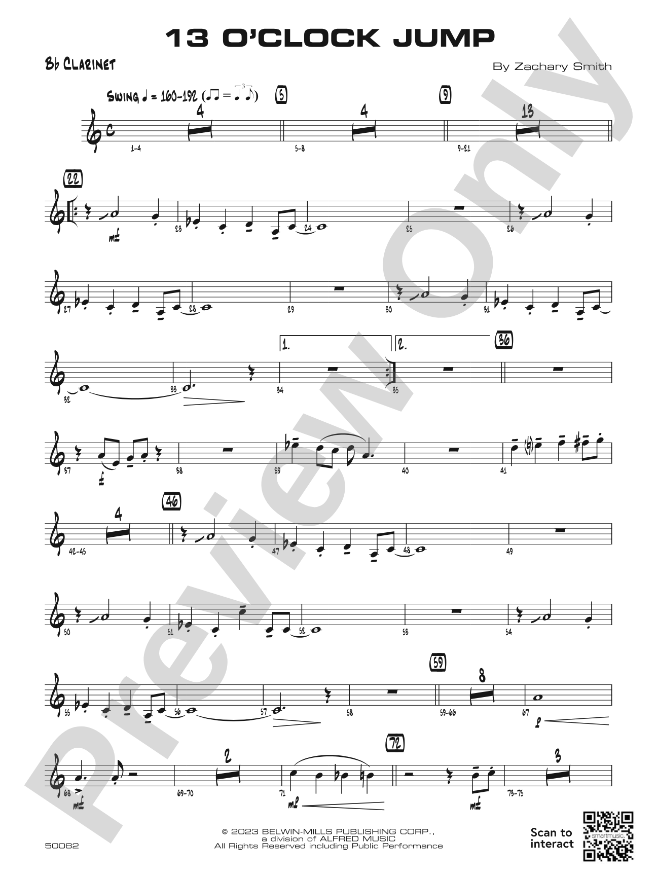 13 O'Clock Jump: 1st B-flat Clarinet
