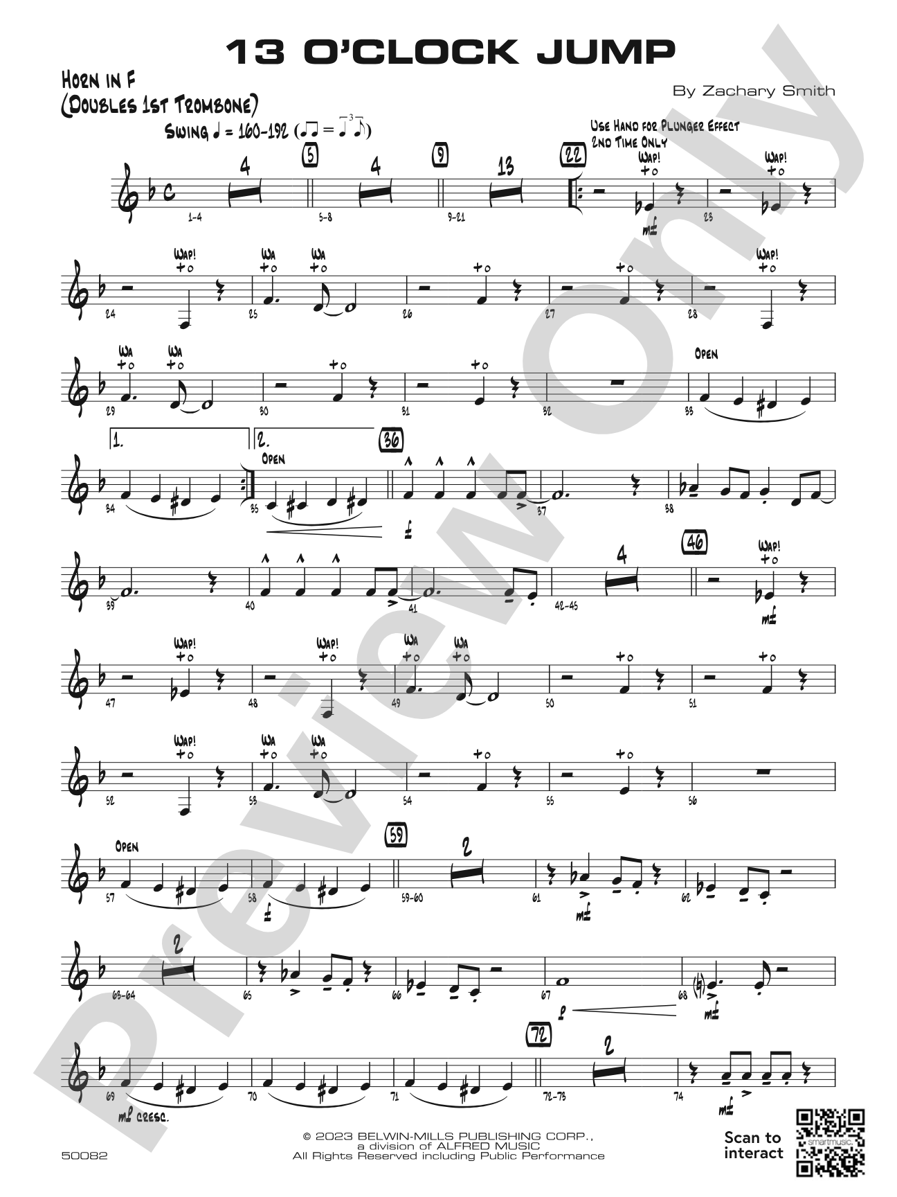 13 O'Clock Jump: 1st F Horn