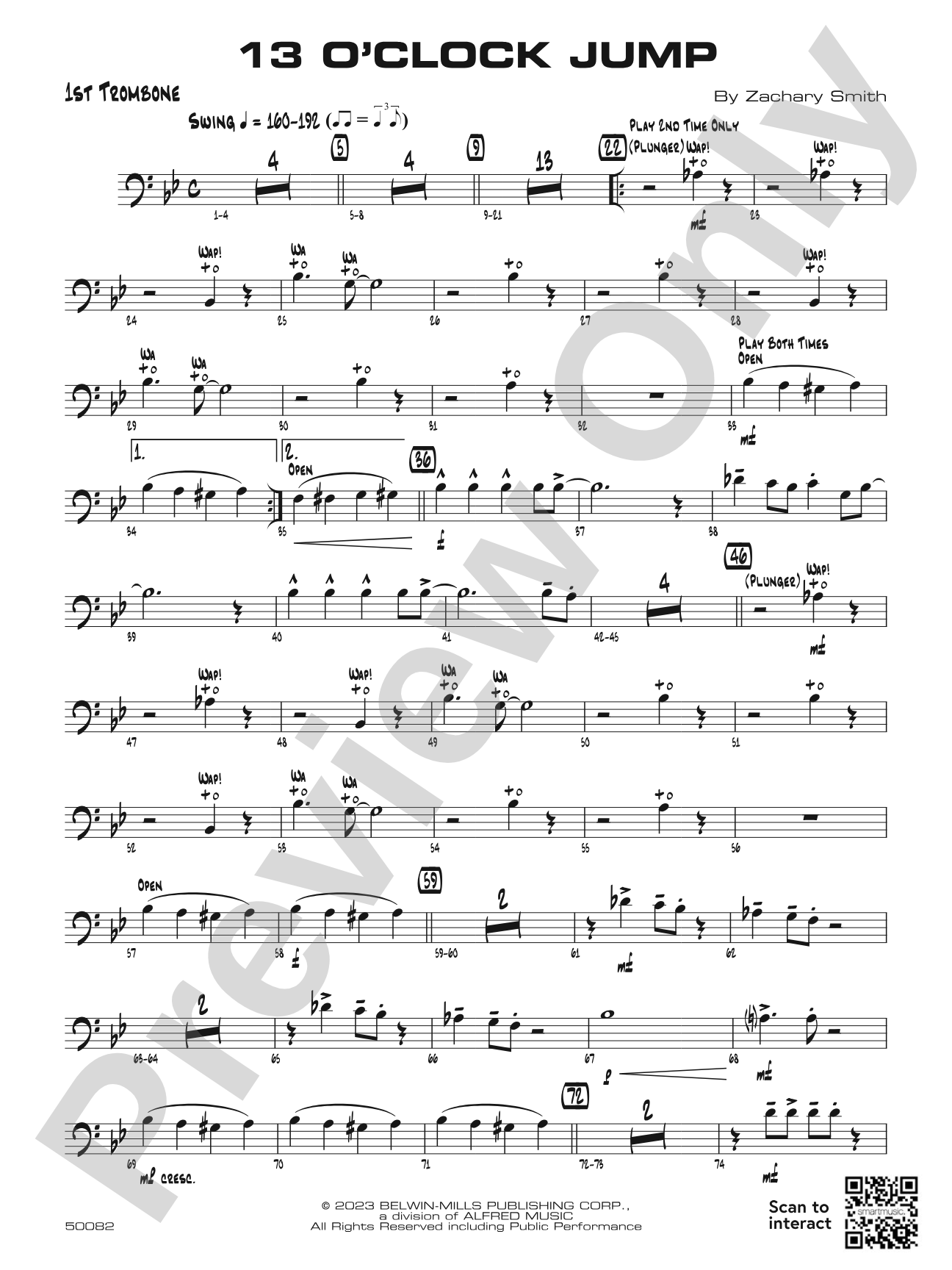 13 O'Clock Jump: 1st Trombone