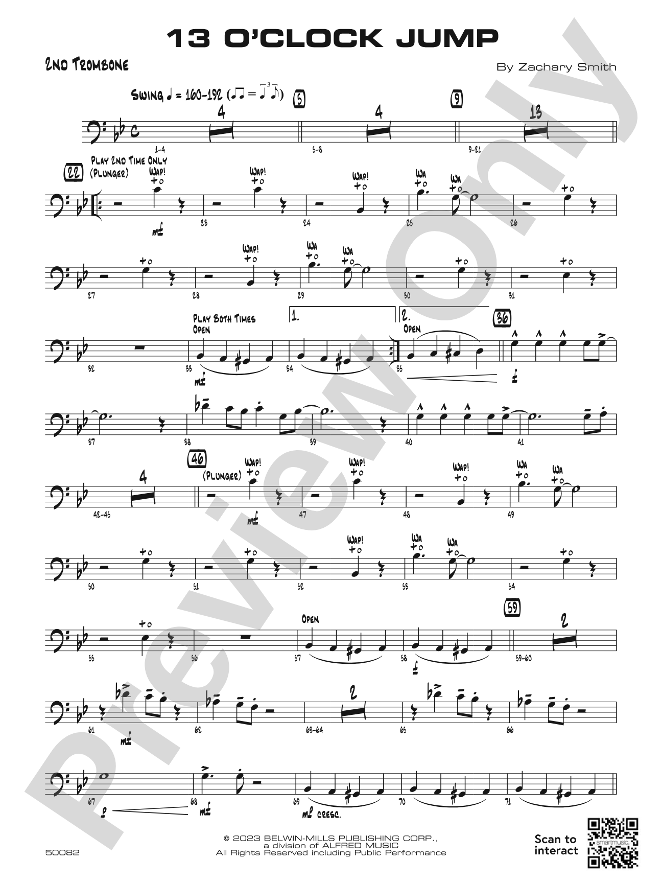 13 O'Clock Jump: 2nd Trombone