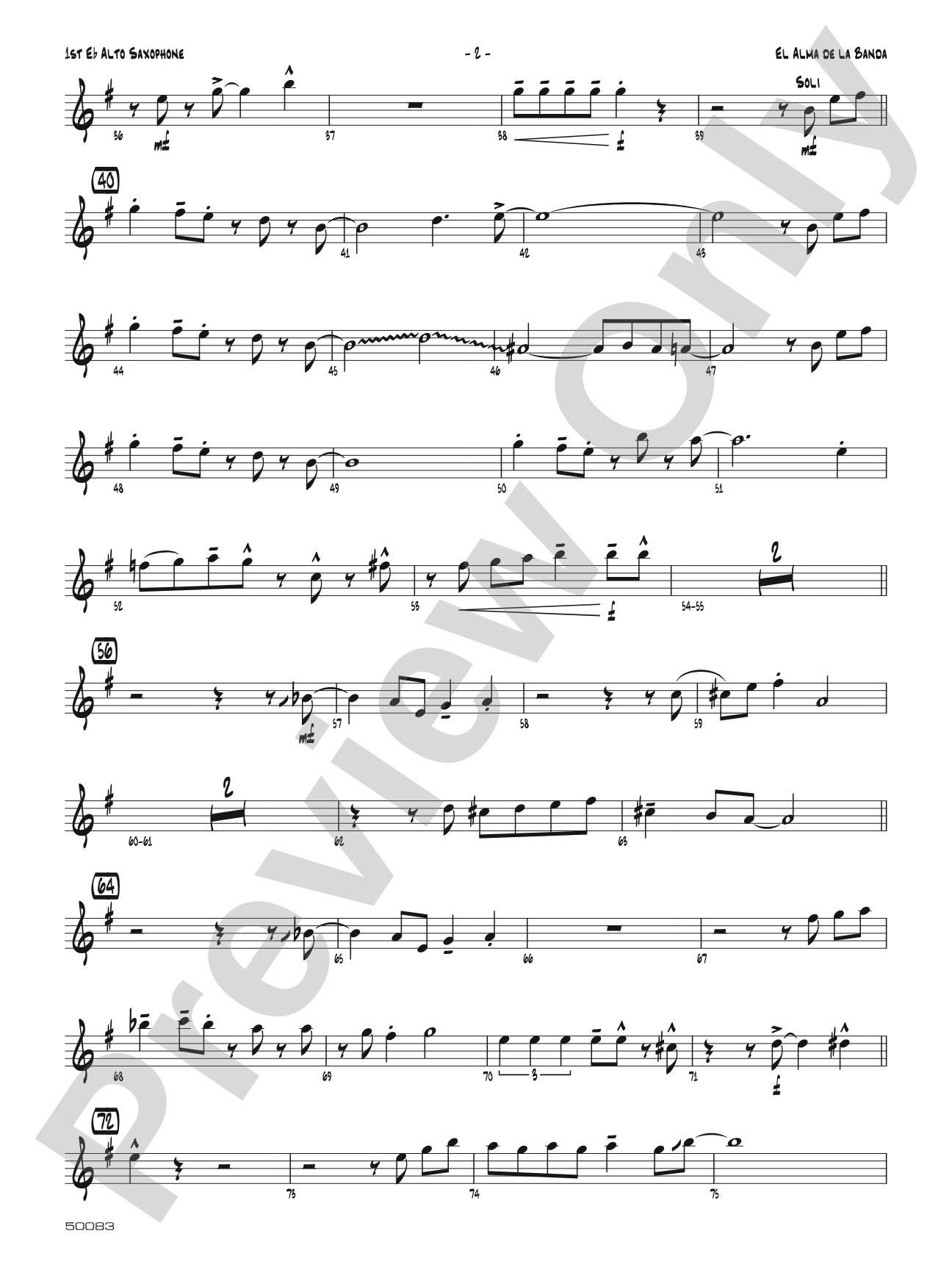 El Alma de la Banda: Jazz Ensemble Conductor Score & Parts
