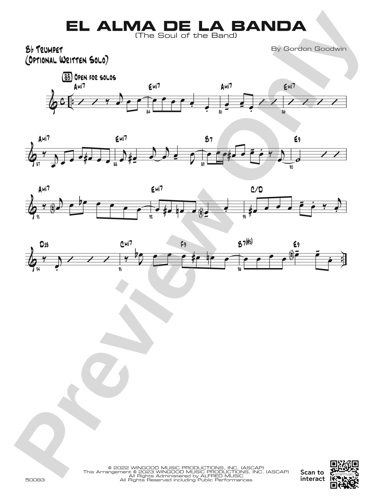 El Alma de la Banda: Optional Solo Bb Trumpet
