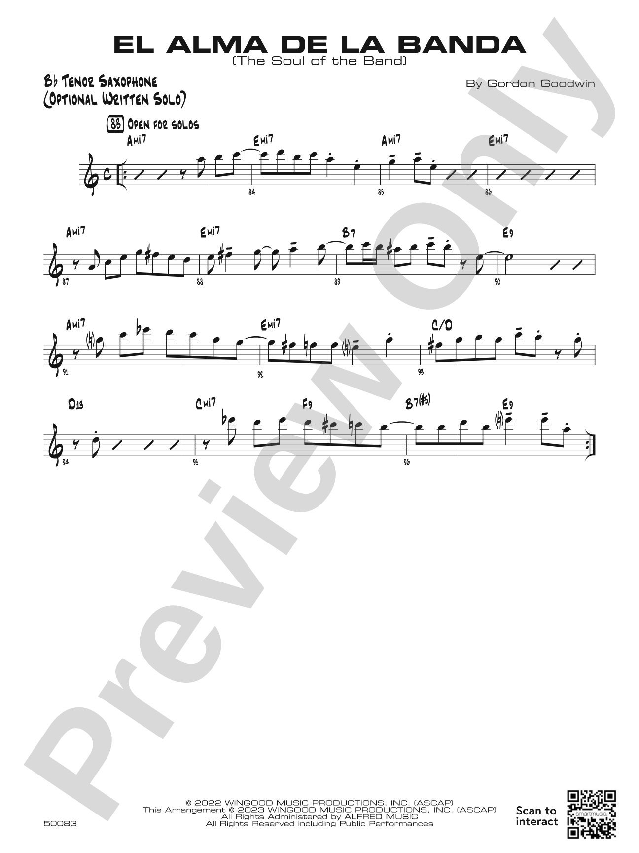 El Alma de la Banda: Optional Solo Tenor Saxophone