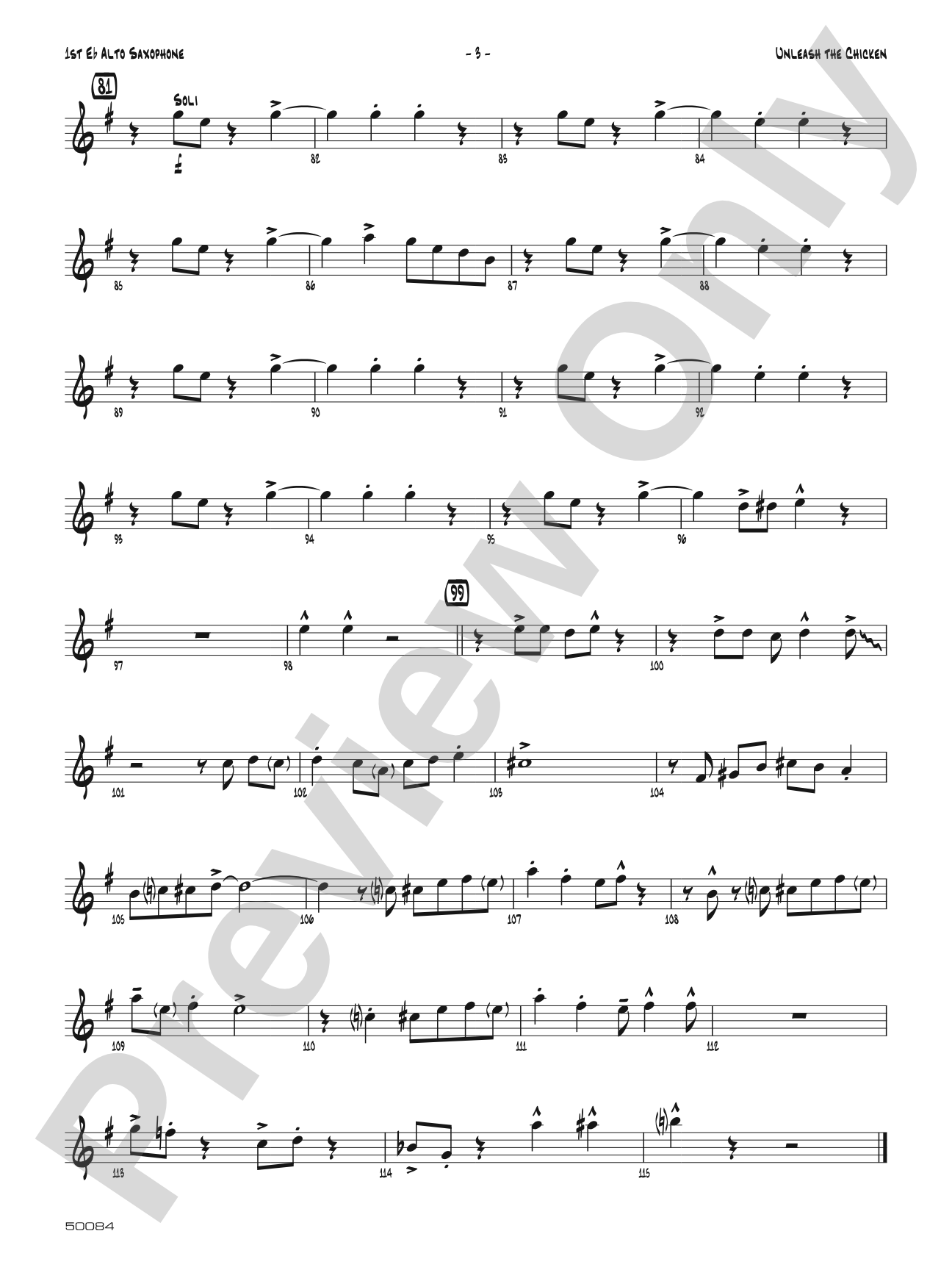 Unleash the Chicken: Jazz Ensemble Conductor Score & Parts