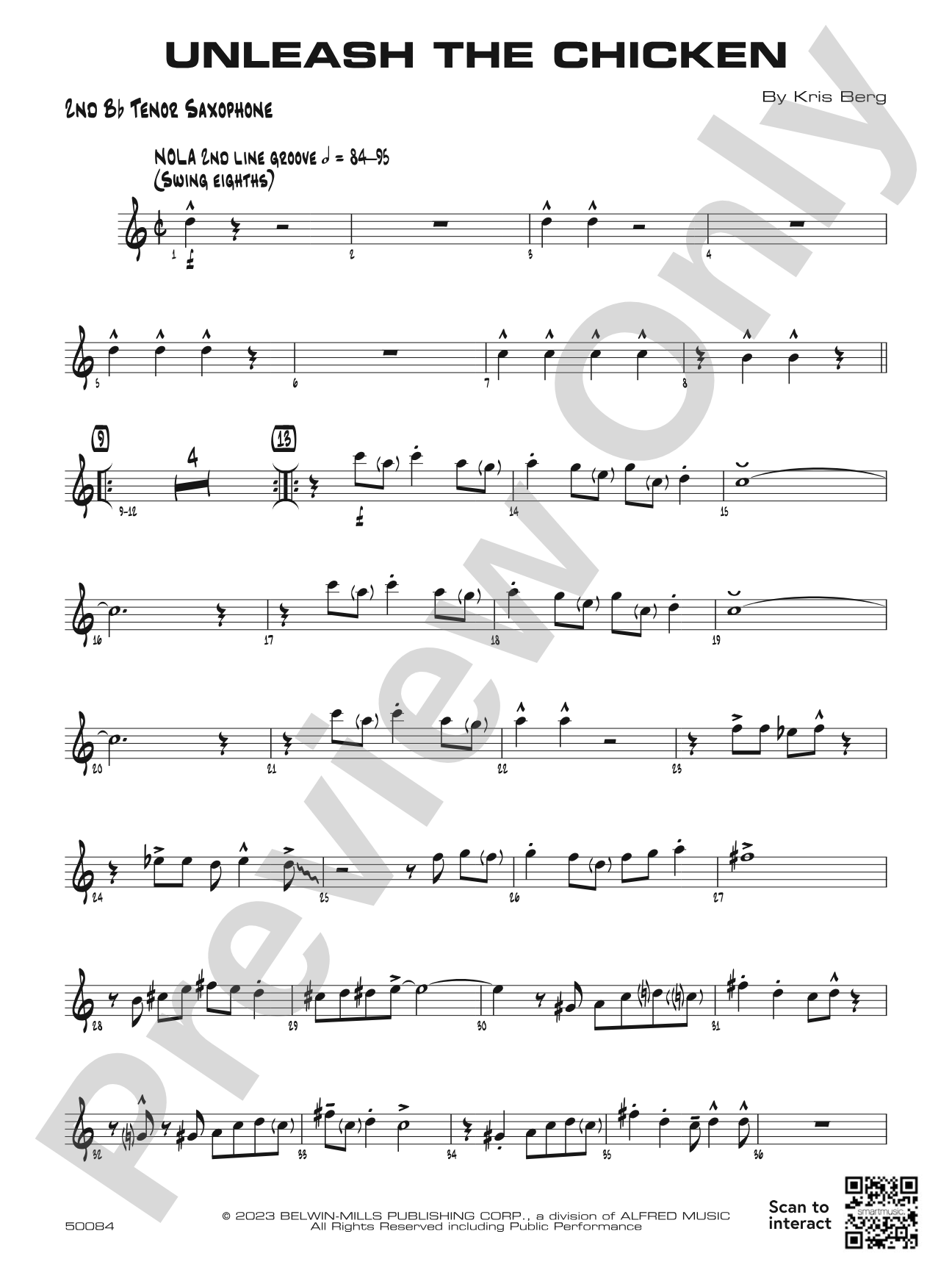 Unleash the Chicken: 2nd B-flat Tenor Saxophone