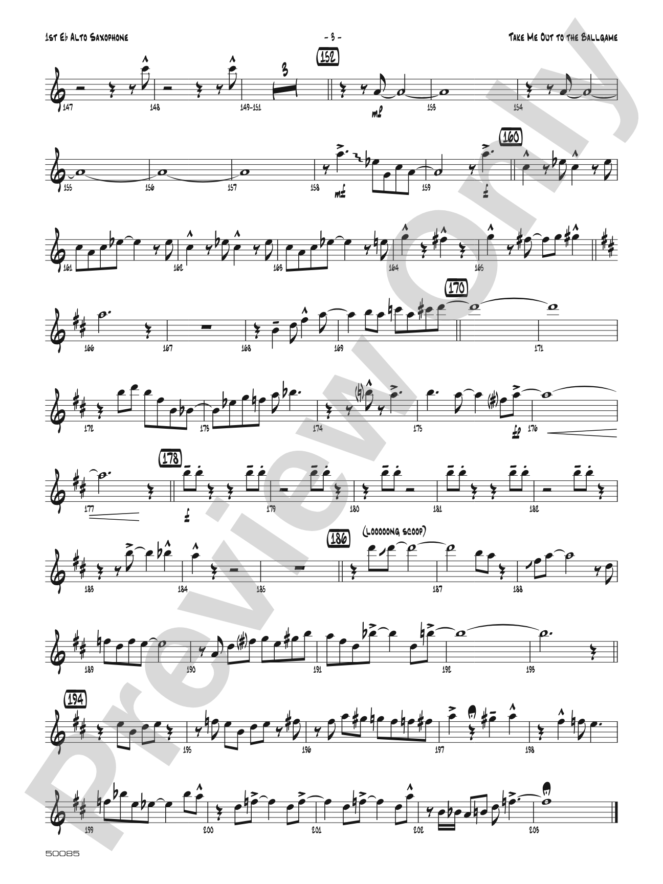 Take Me Out to the Ballgame: Jazz Ensemble Conductor Score & Parts