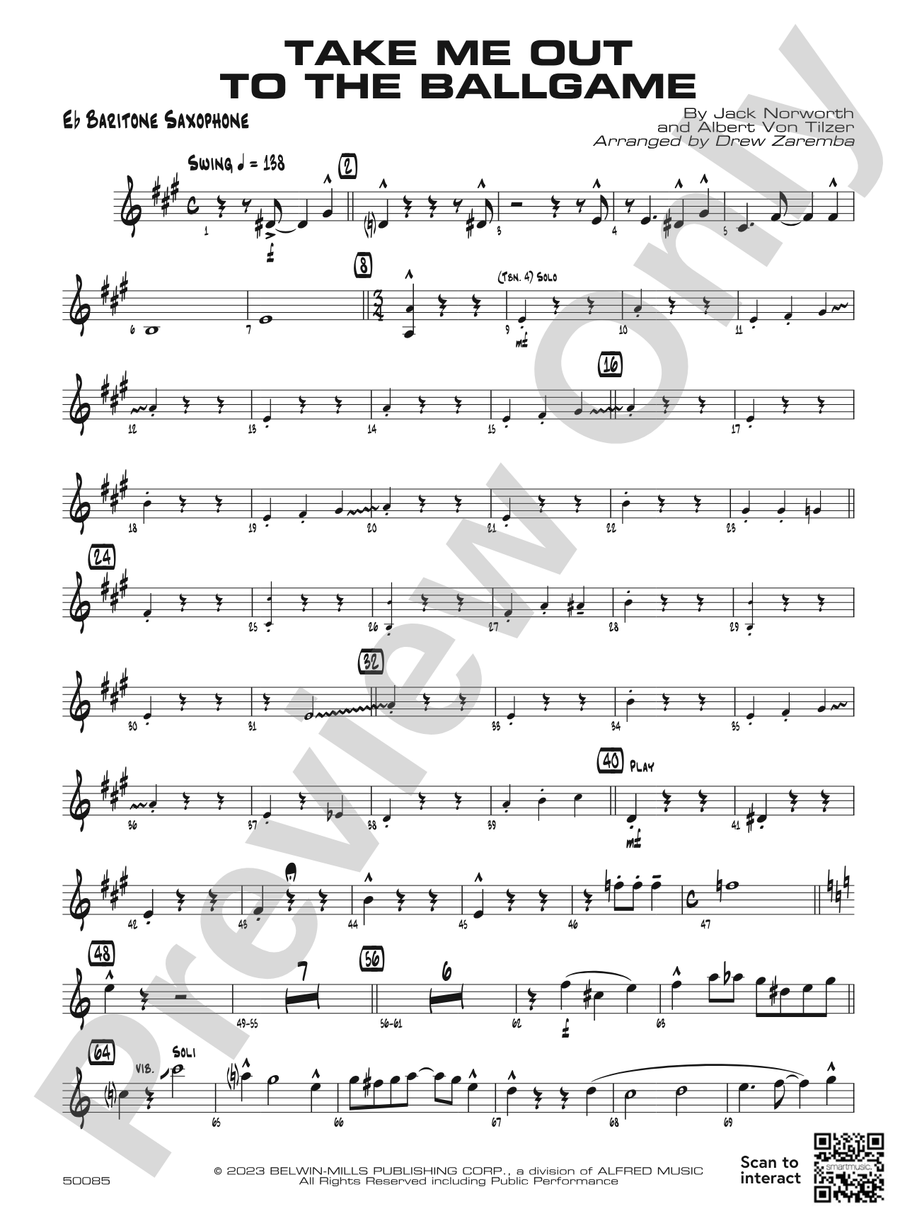 Take Me Out to the Ballgame: E-flat Baritone Saxophone