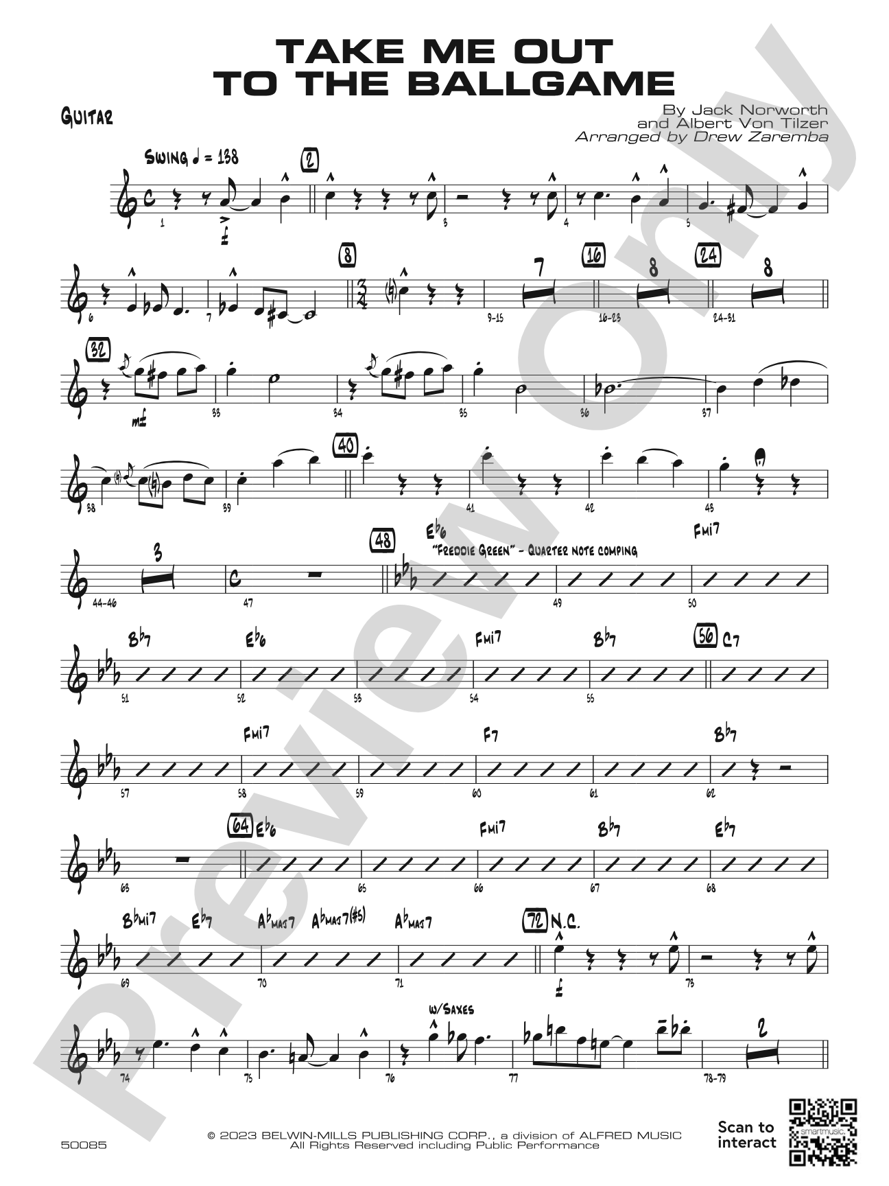 Take Me Out to the Ballgame: Guitar