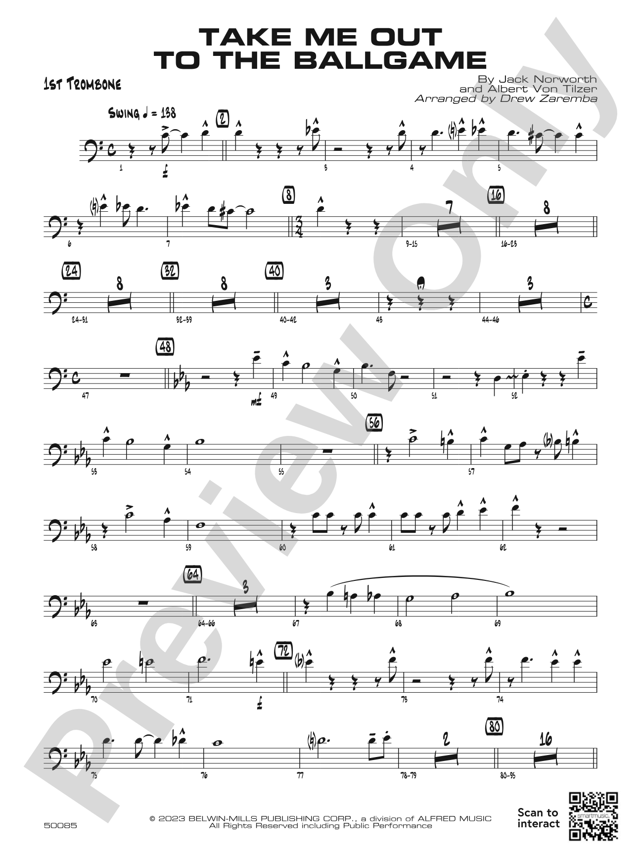 Take Me Out to the Ballgame: 1st Trombone