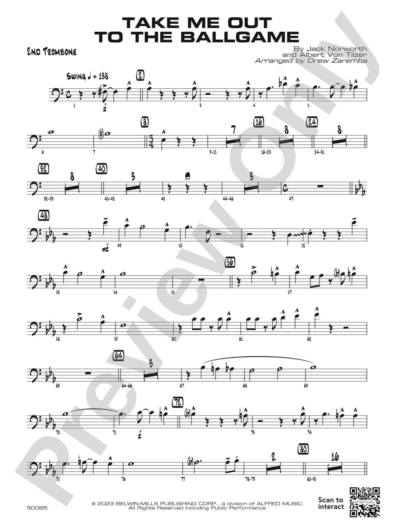 Take Me Out to the Ballgame: 2nd Trombone