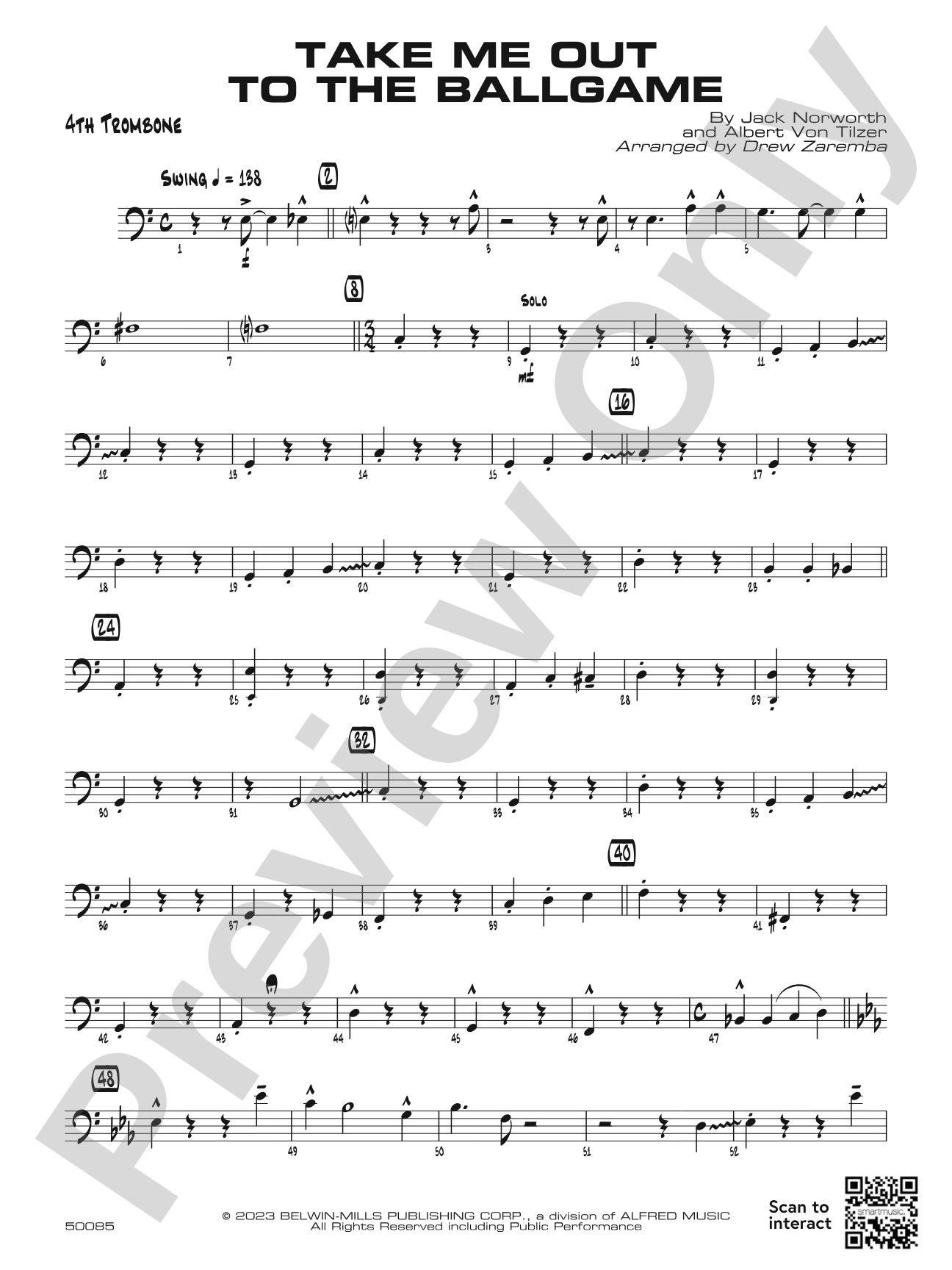 Take Me Out to the Ballgame: 4th Trombone