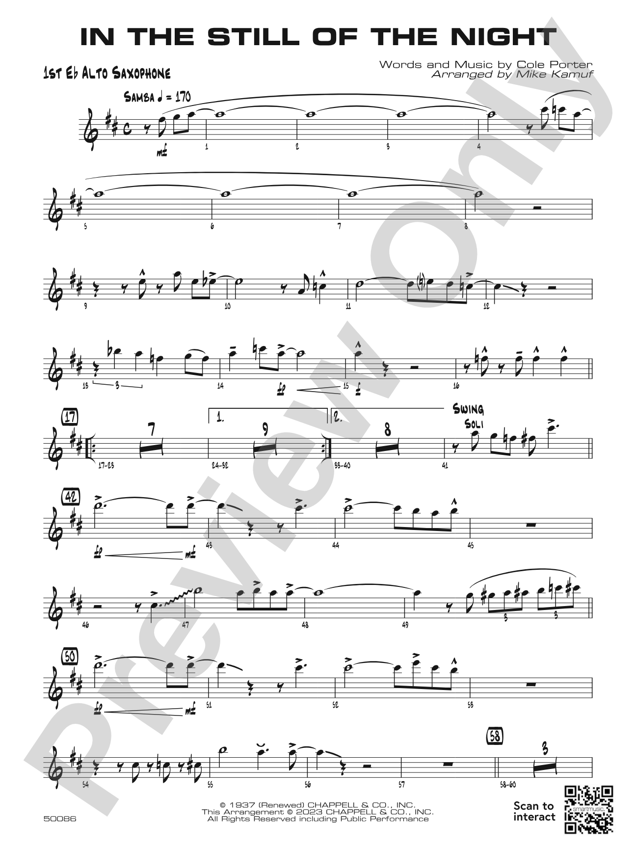 In the Still of the Night: Jazz Ensemble Conductor Score & Parts