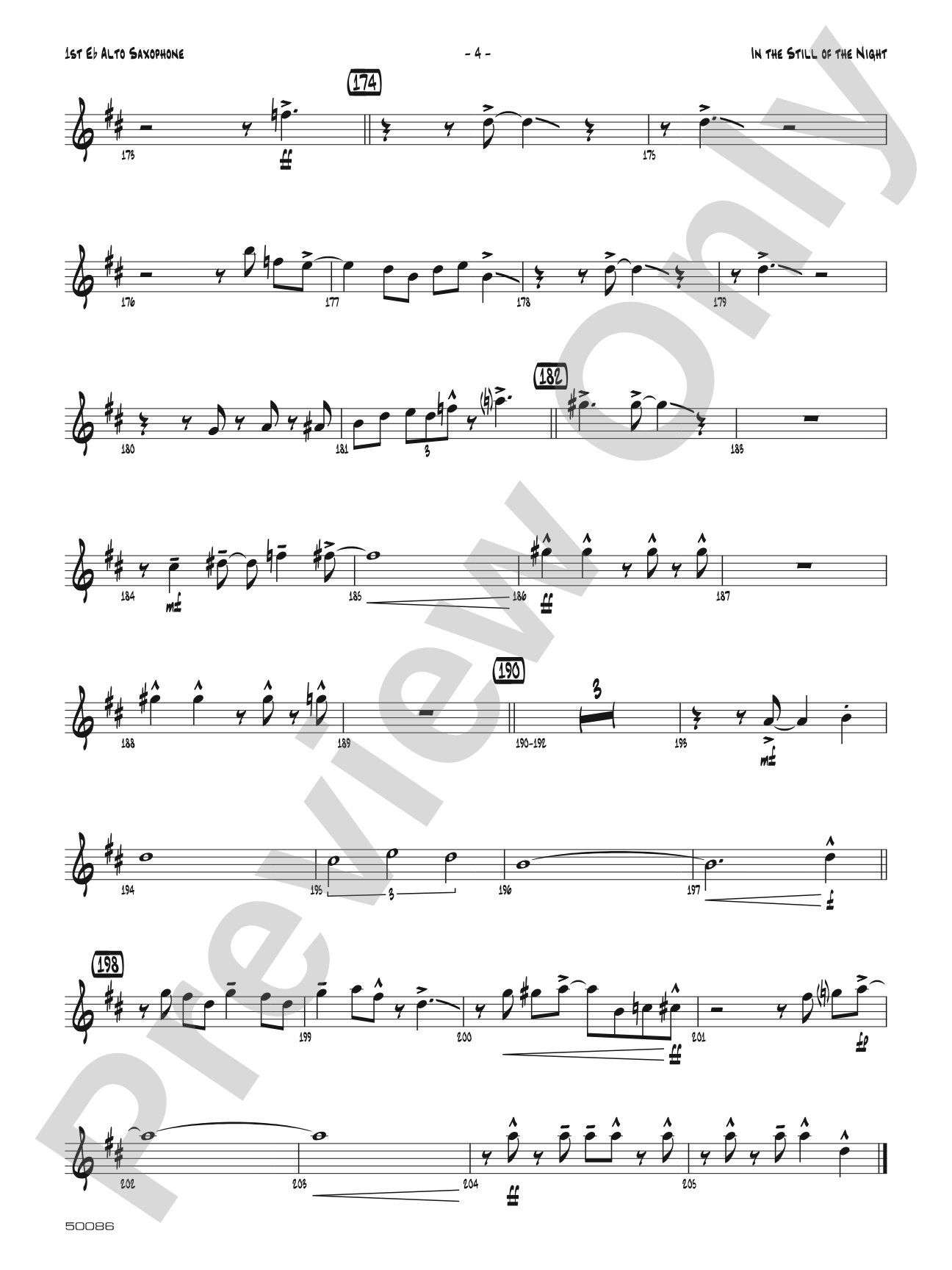 In the Still of the Night: Jazz Ensemble Conductor Score & Parts