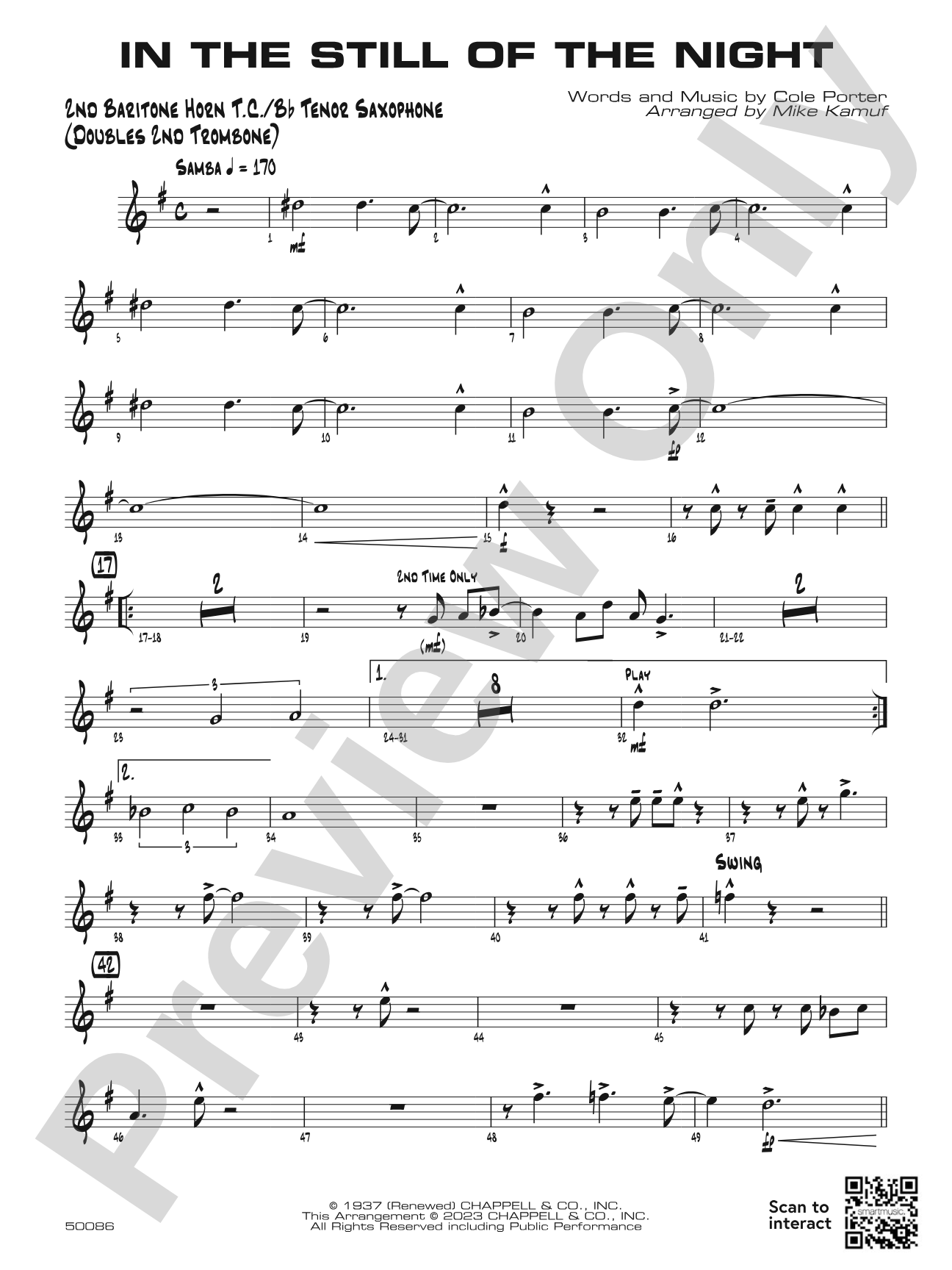 In the Still of the Night: 2nd Baritone T.C.