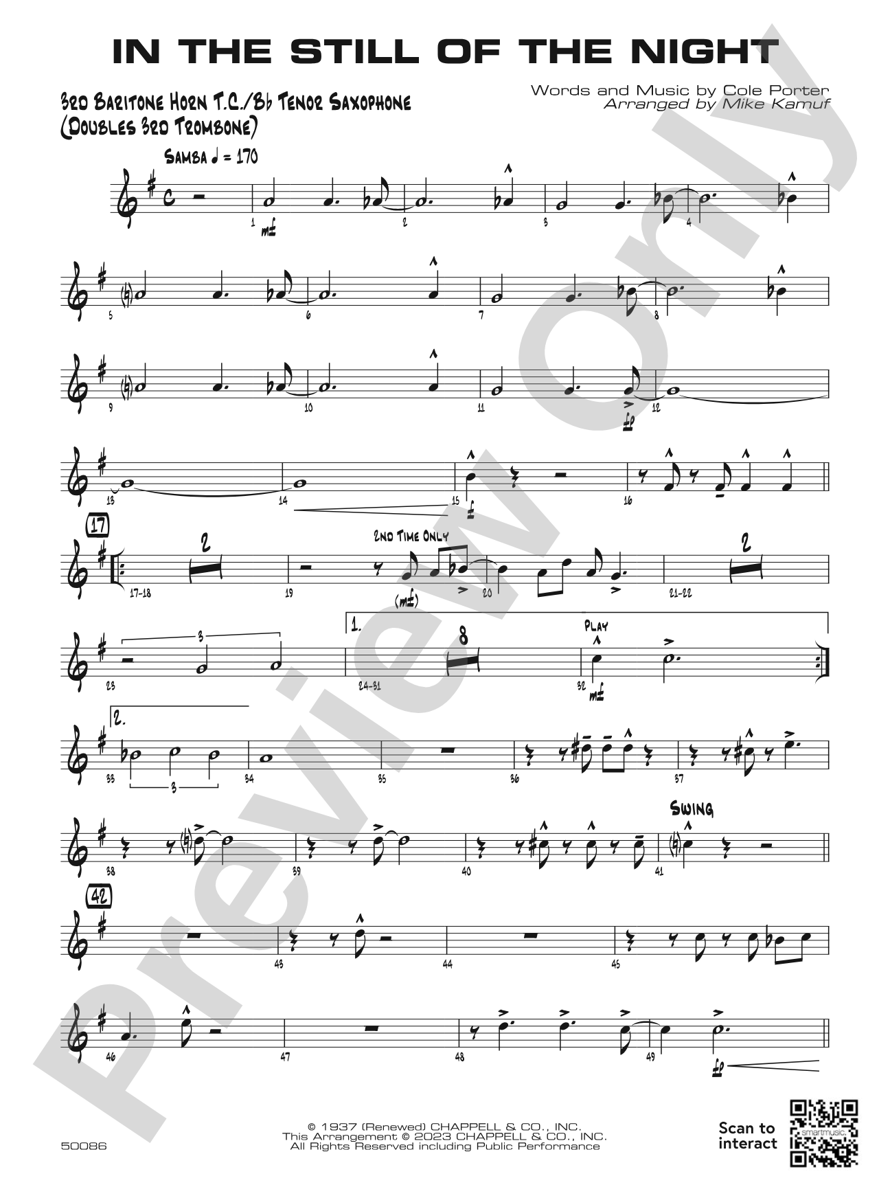 In the Still of the Night: 3rd Baritone T.C.