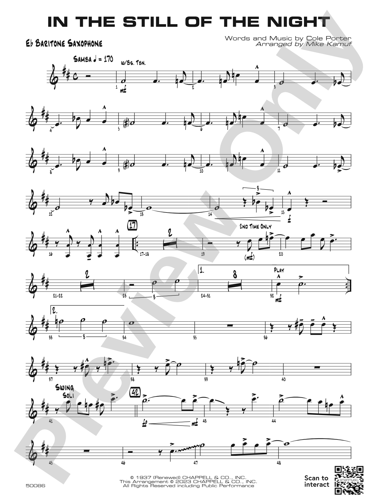 In the Still of the Night: E-flat Baritone Saxophone