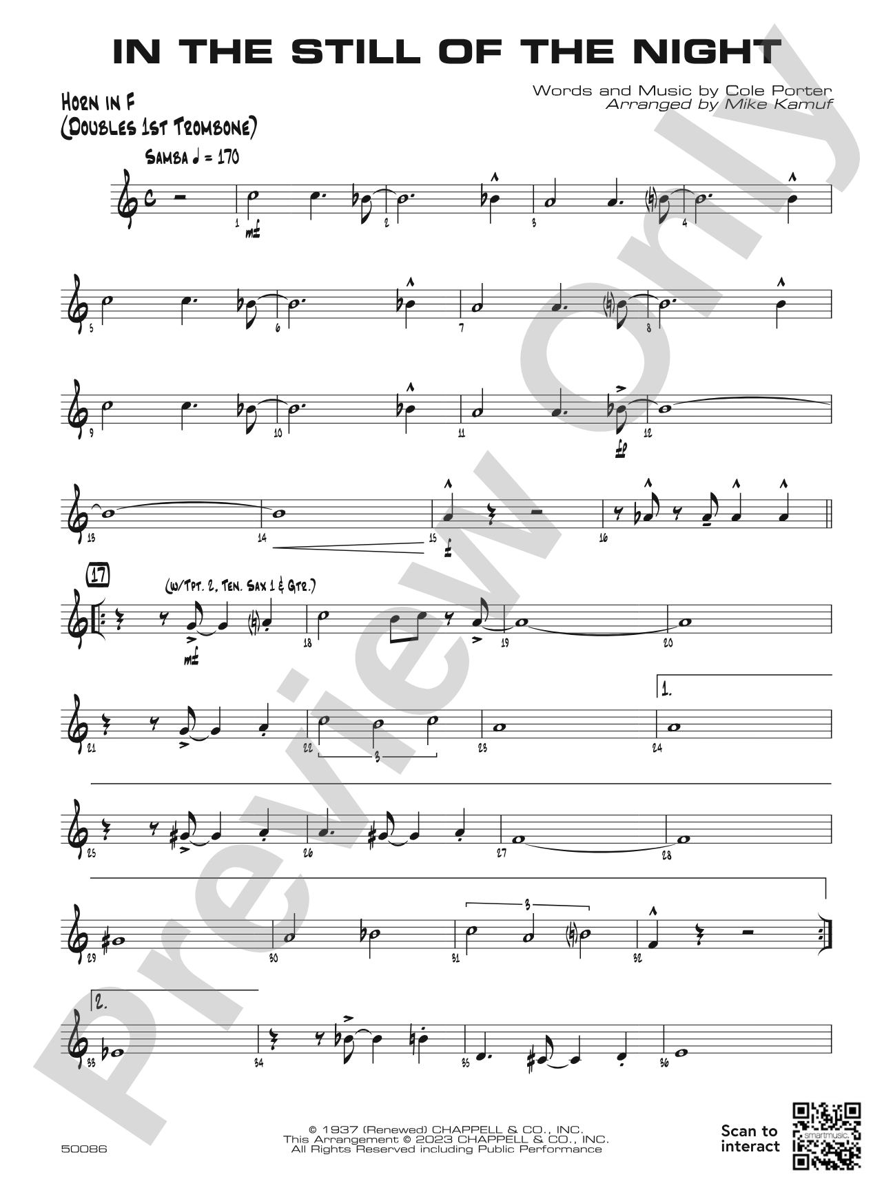 In the Still of the Night: 1st F Horn