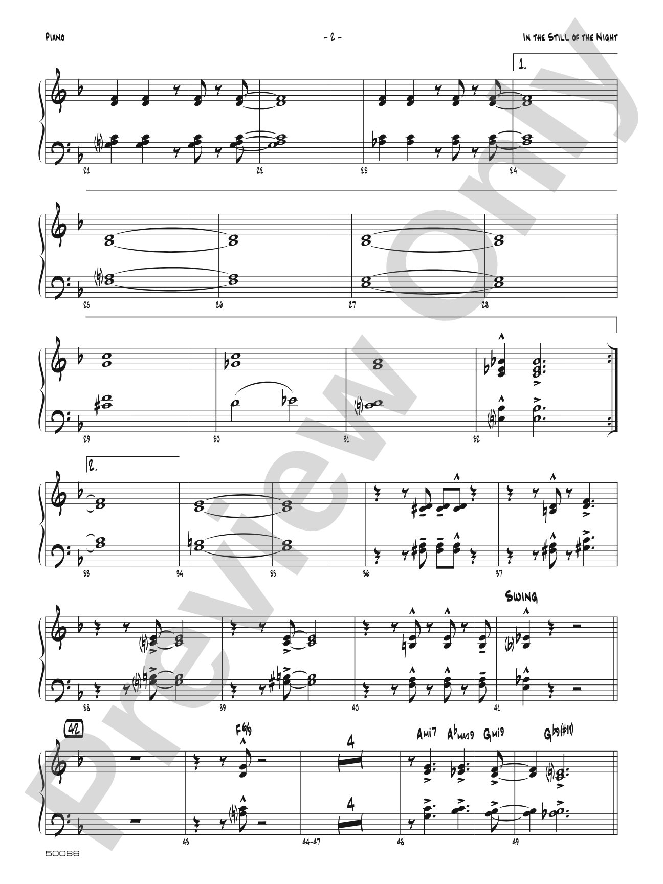 In the Still of the Night: Piano Accompaniment